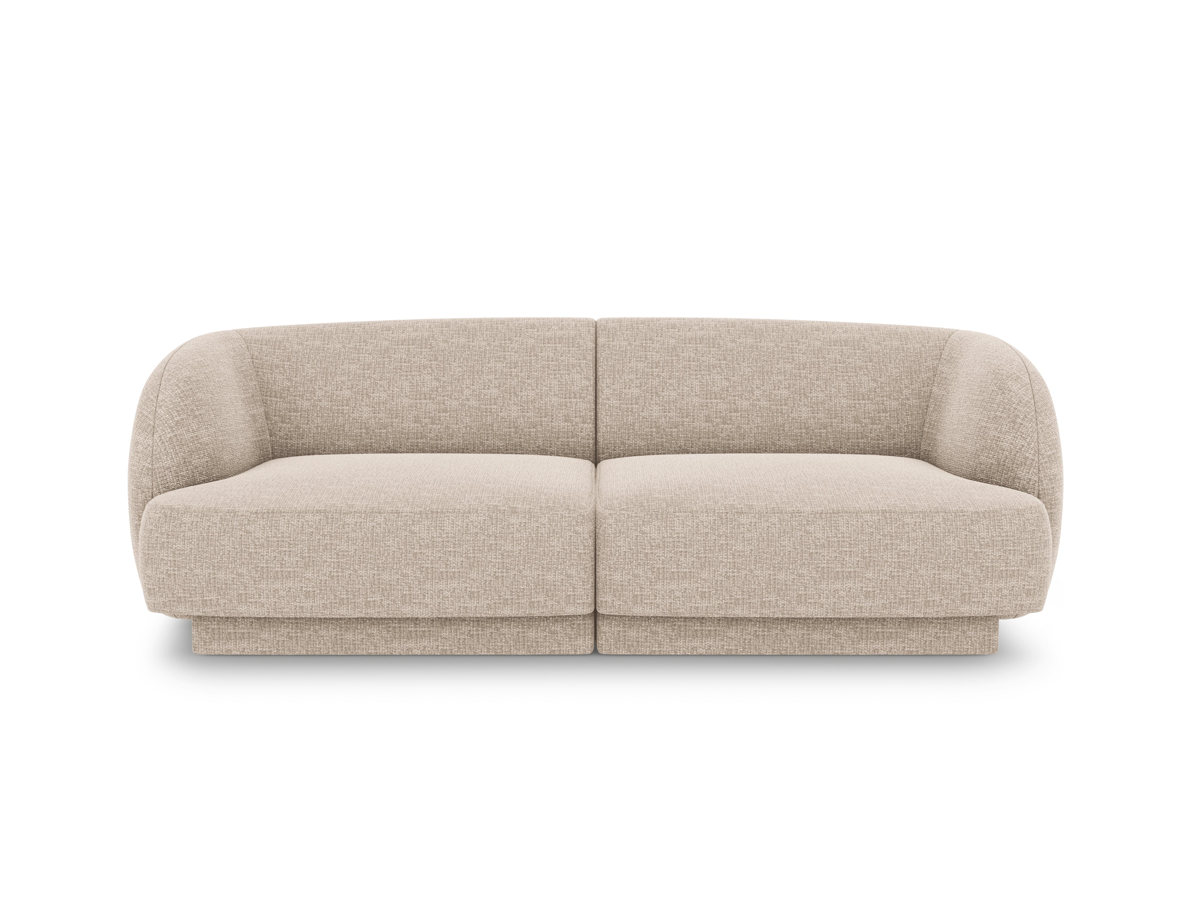 Sofa w tkaninie szenilowej 2-osobowa MILEY beżowy Micadoni Eye on Design