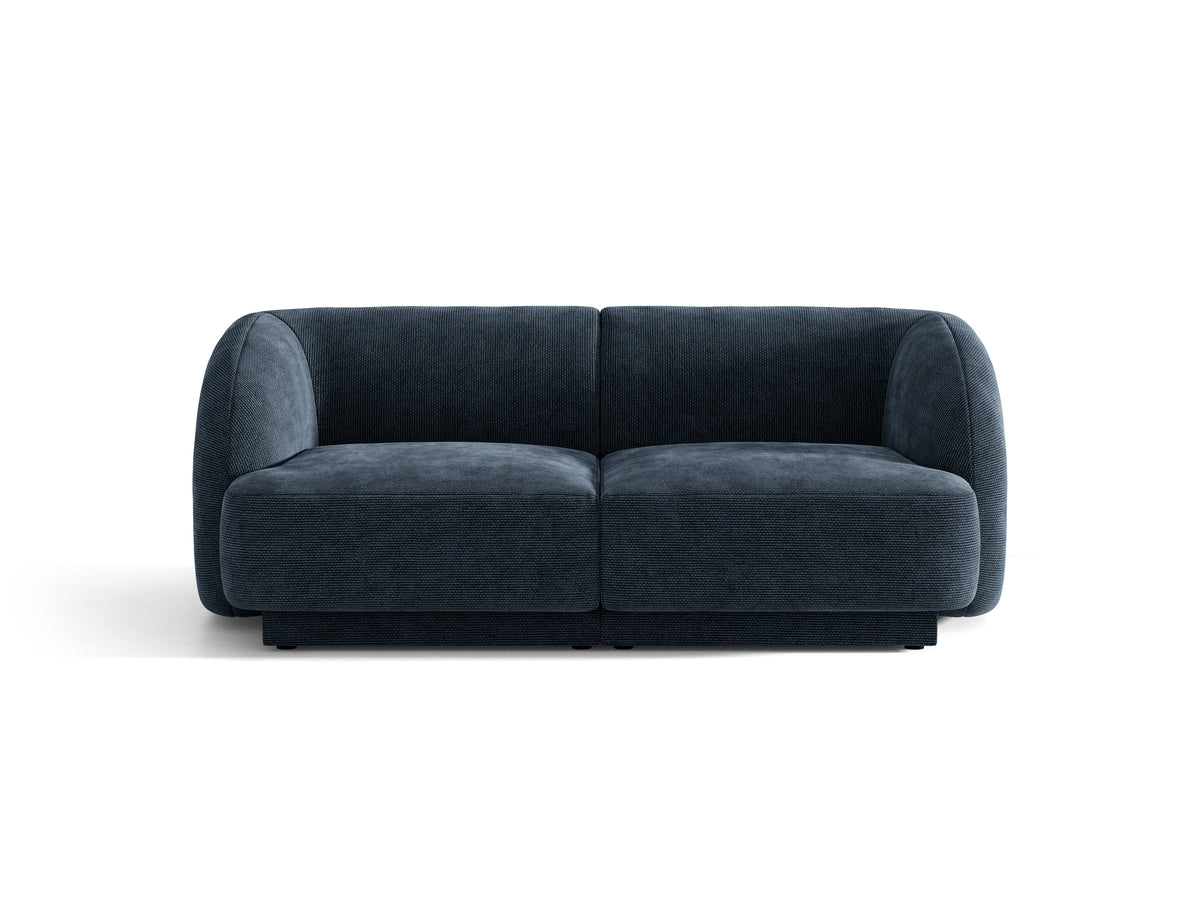 Sofa 2-osobowa MILEY granatowy szenil jedwabisty – Micadoni