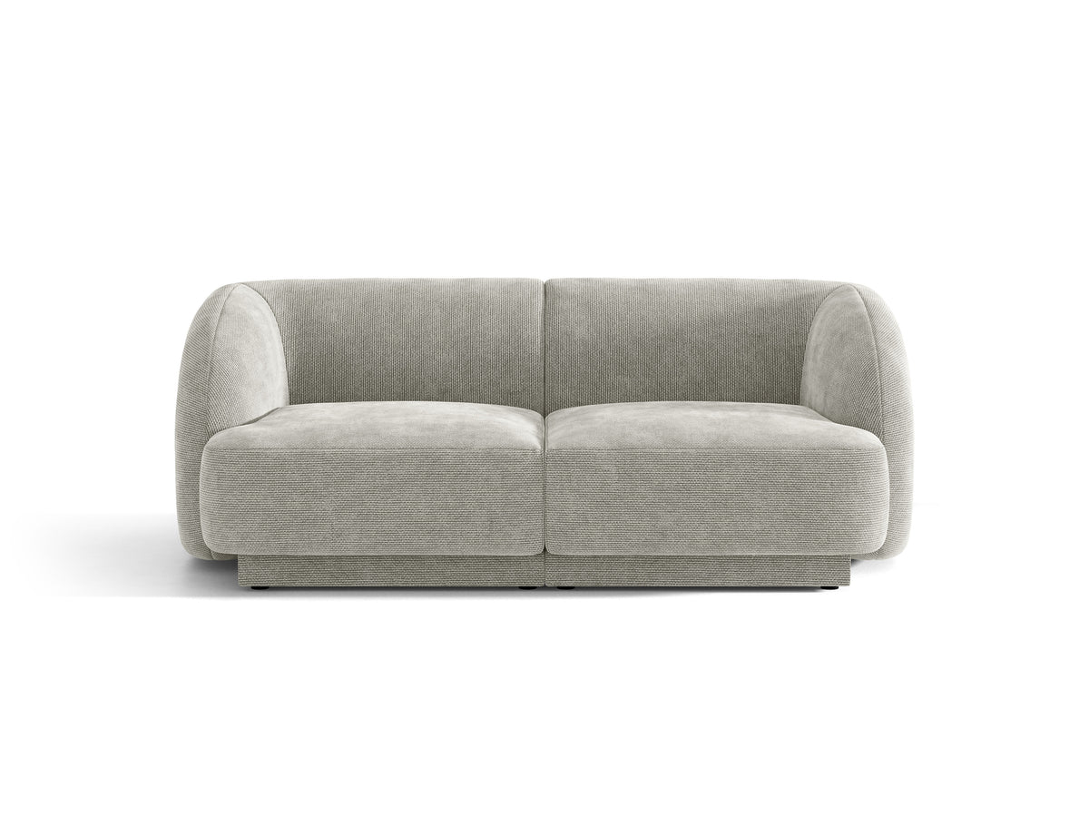Sofa 2-osobowa MILEY jasnoszary szenil jedwabisty – Micadoni