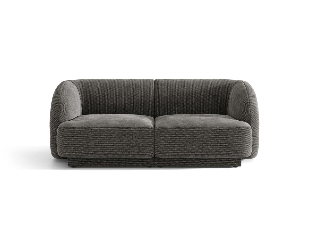 Sofa 2-zits MILEY grijs sjaalachtig