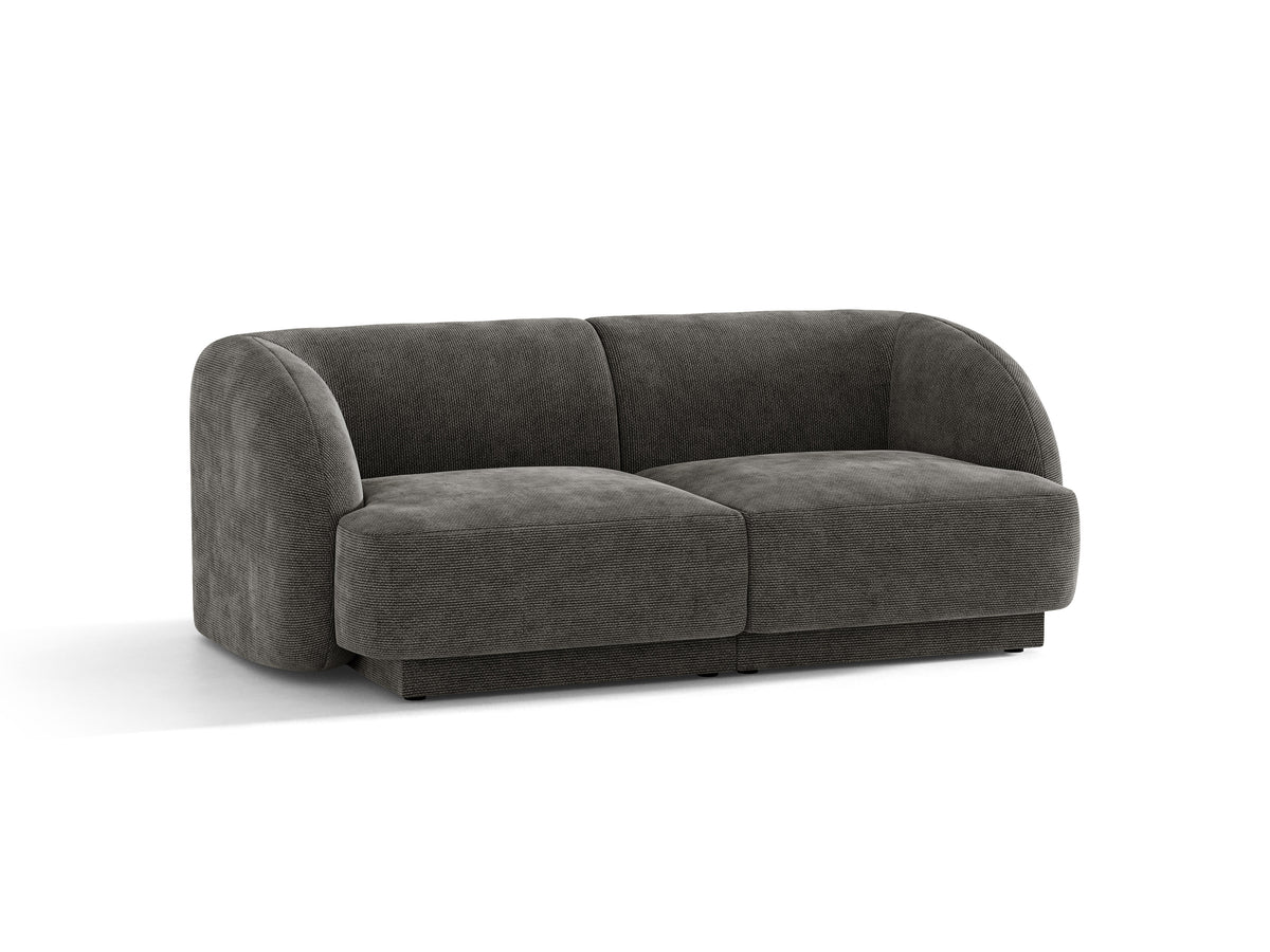 Sofa 2-zits MILEY grijs sjaalachtig