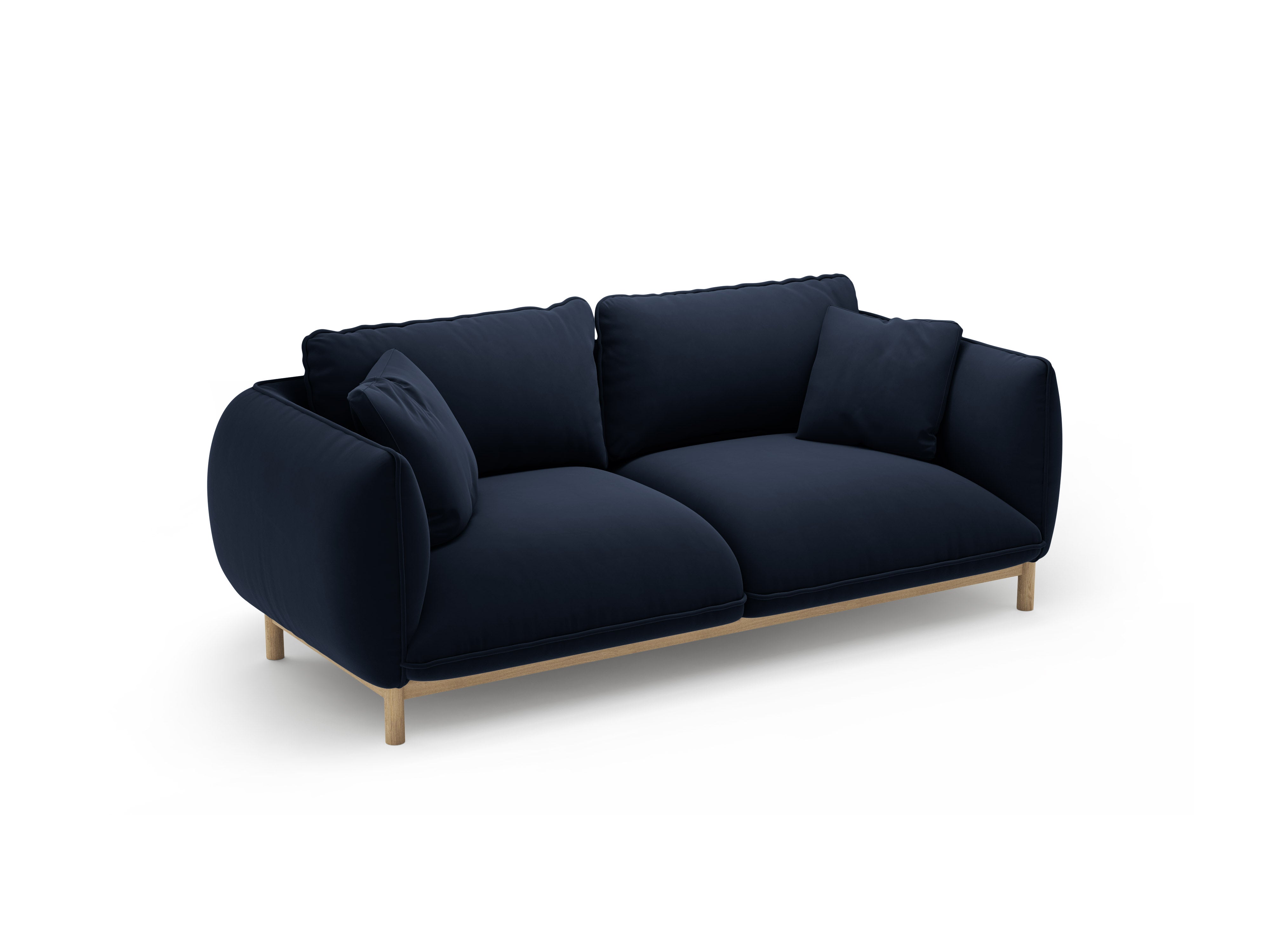 Sofa van fluweel voor 2 personen ADA koninklijk blauw