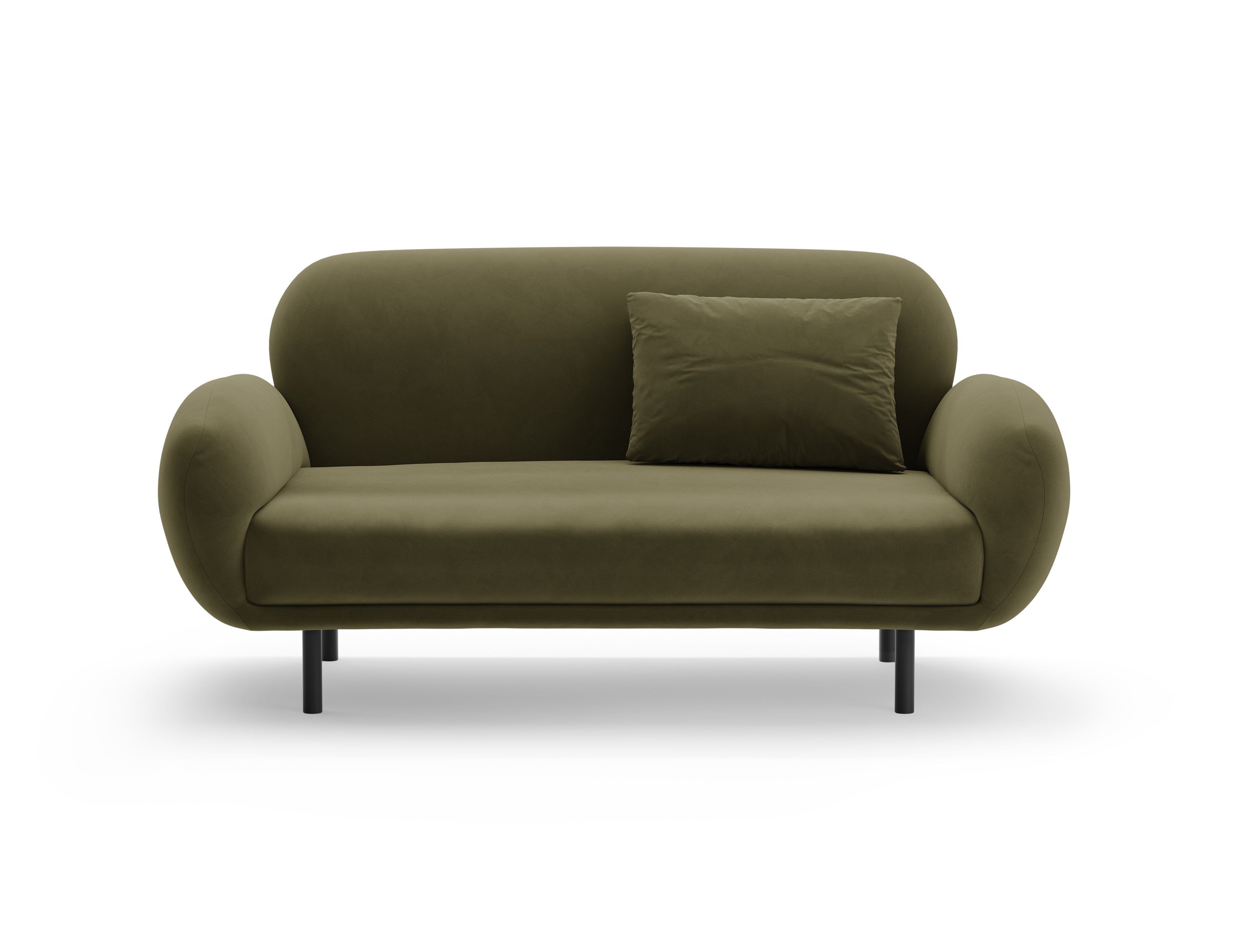 Sofa van fluweel voor 2 personen POPPY lichtgroen