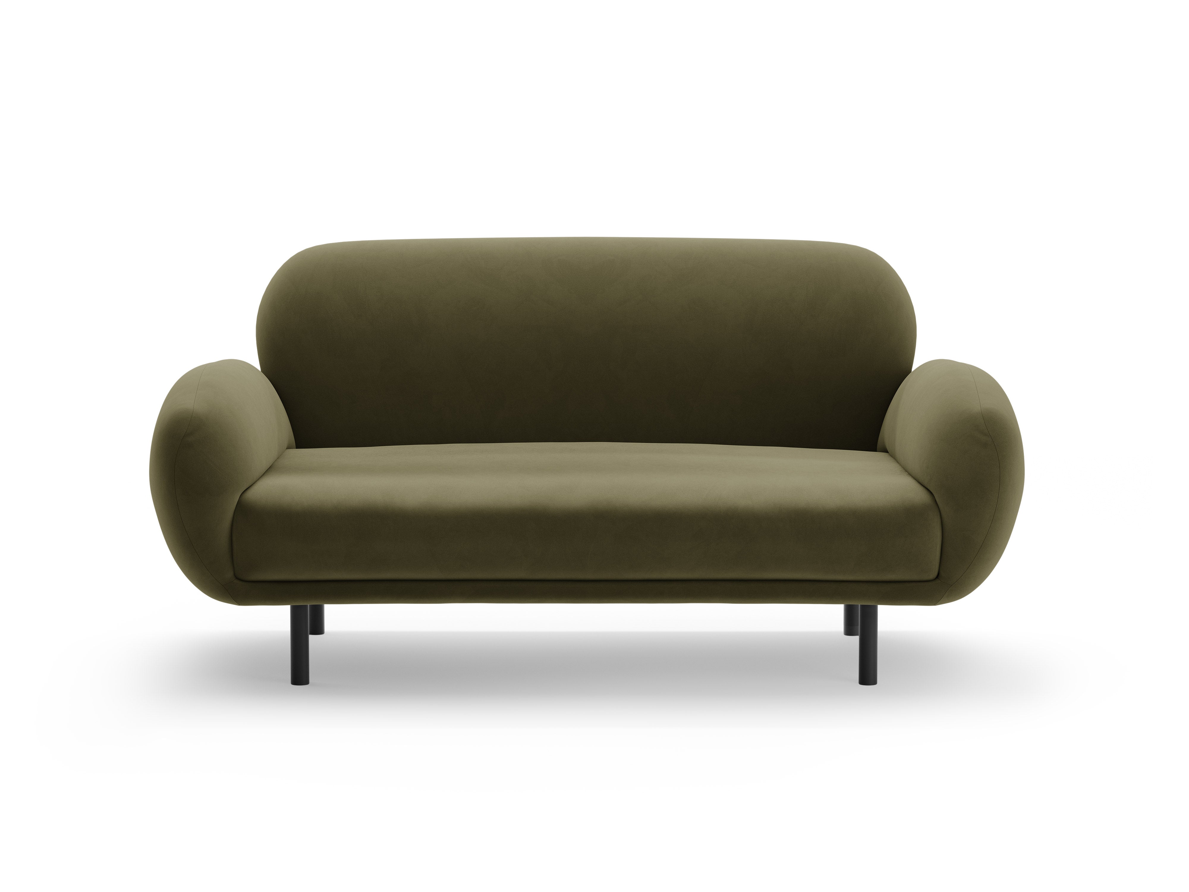 Sofa van fluweel voor 2 personen POPPY lichtgroen