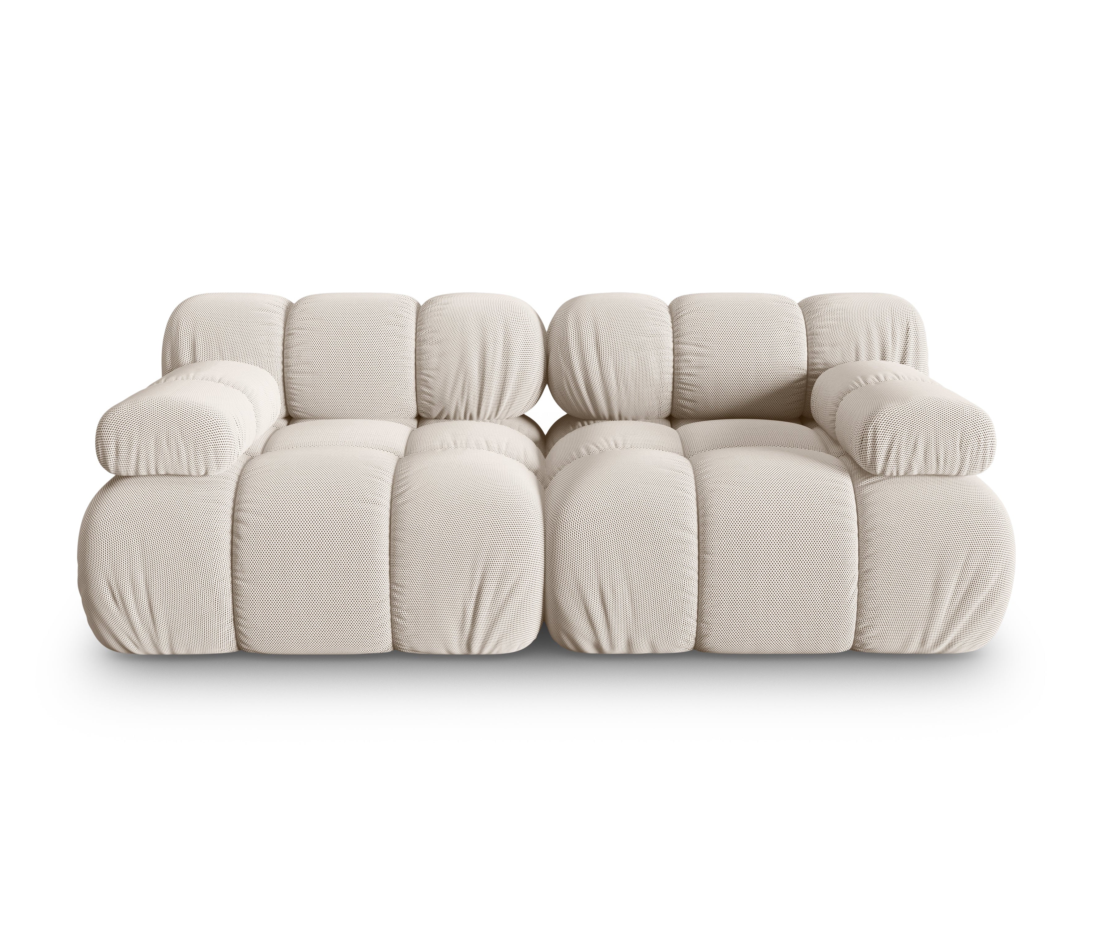 Modulaire 2-zitsbank BELLIS in beige 3D-stof