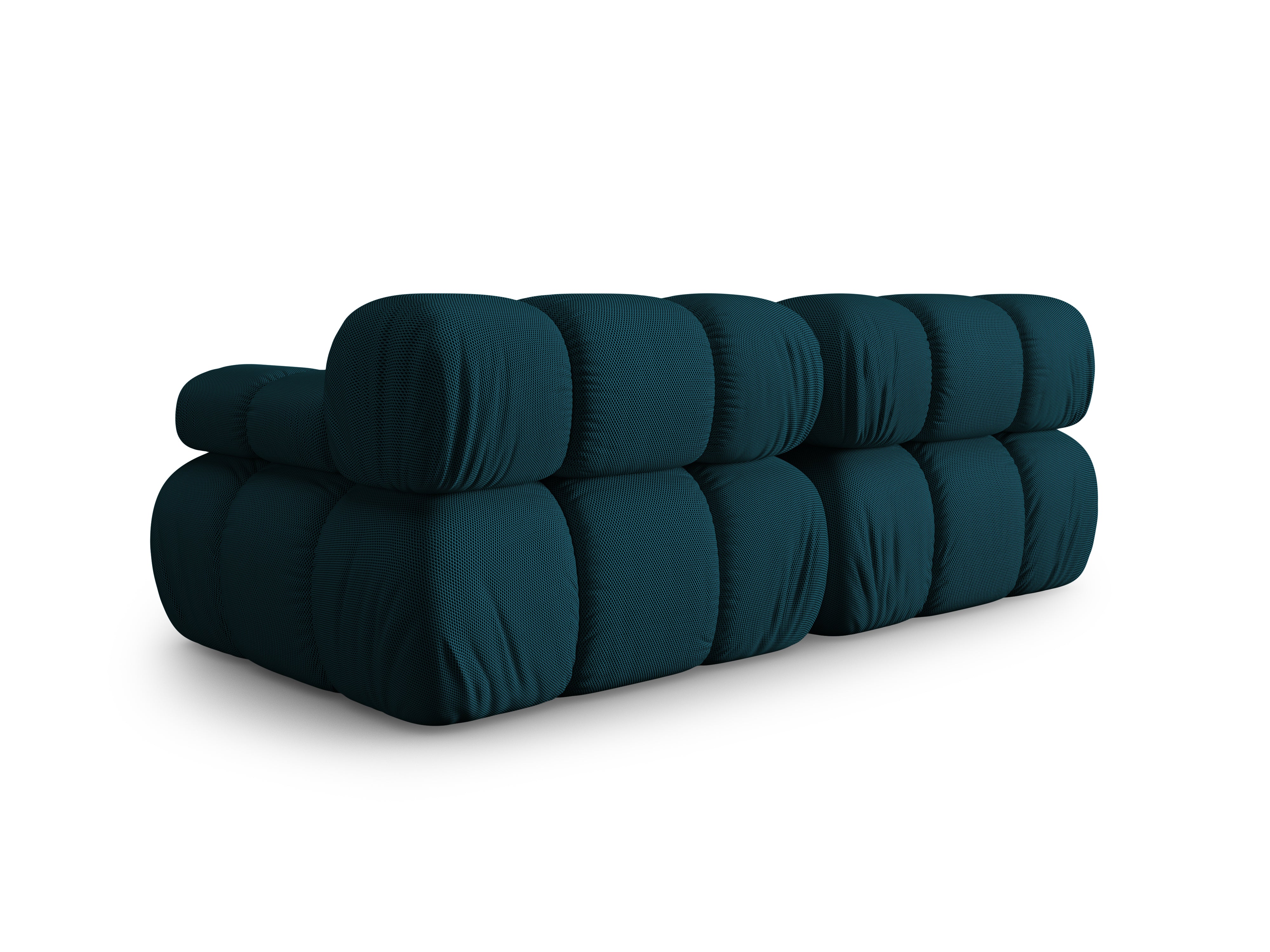 Modulaire 2-zitsbank BELLIS in zeegroene 3D-stof
