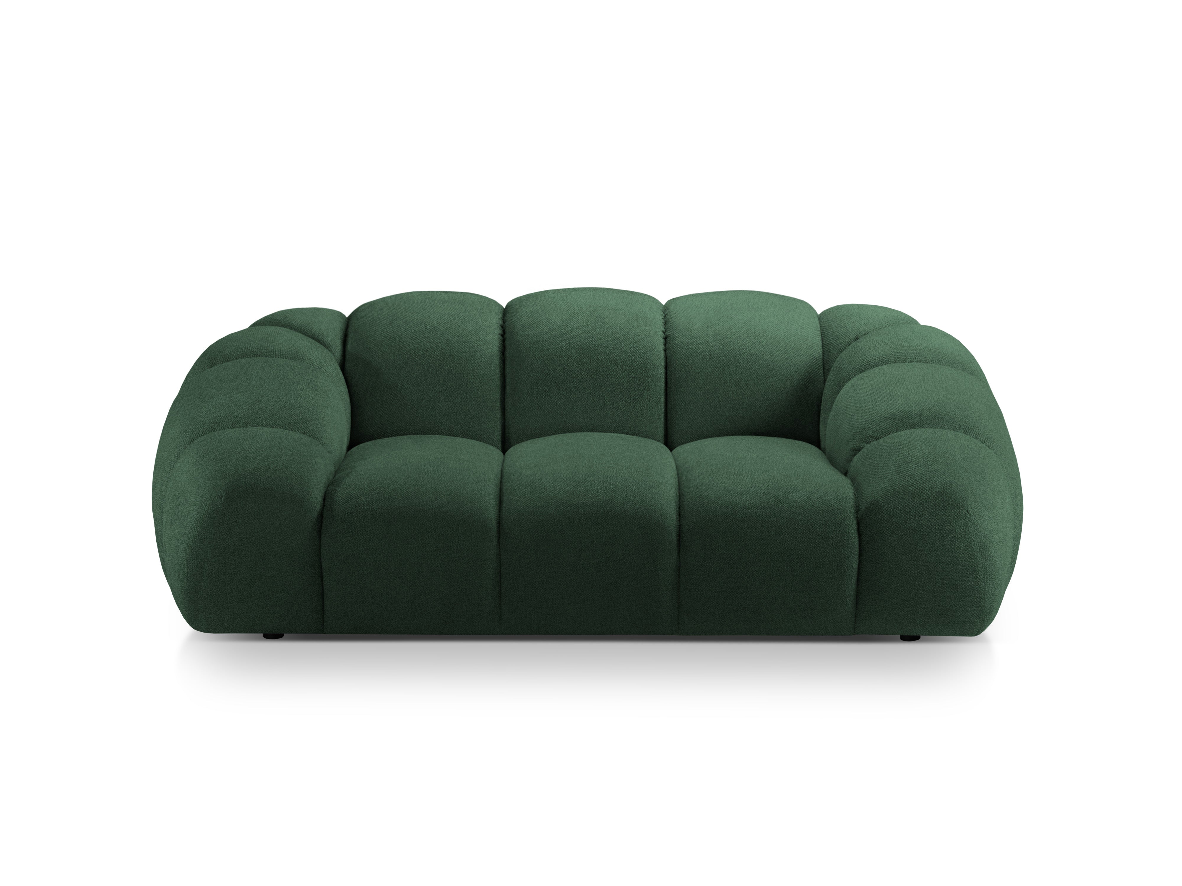 2-seater Sofa DIANA dark green chenille
