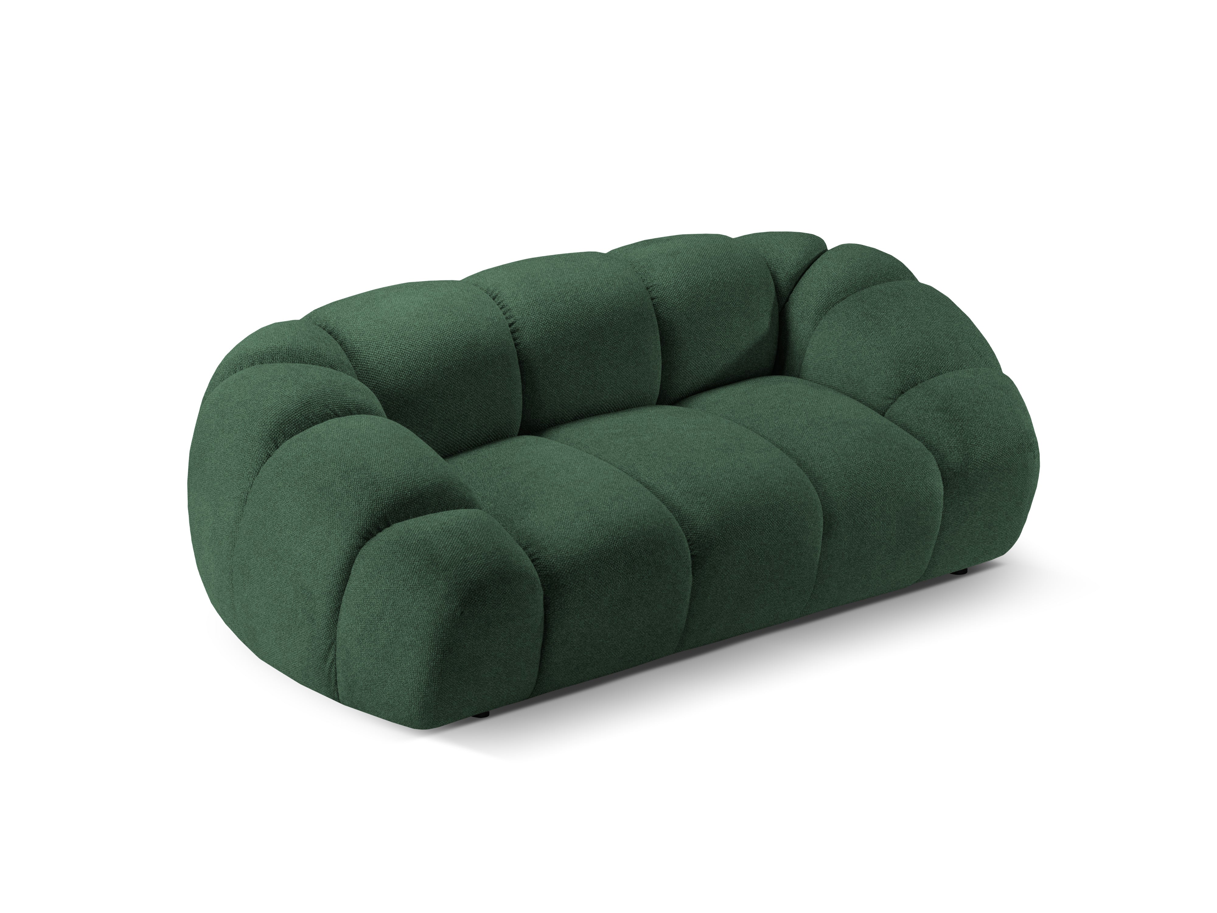 2-seater Sofa DIANA dark green chenille