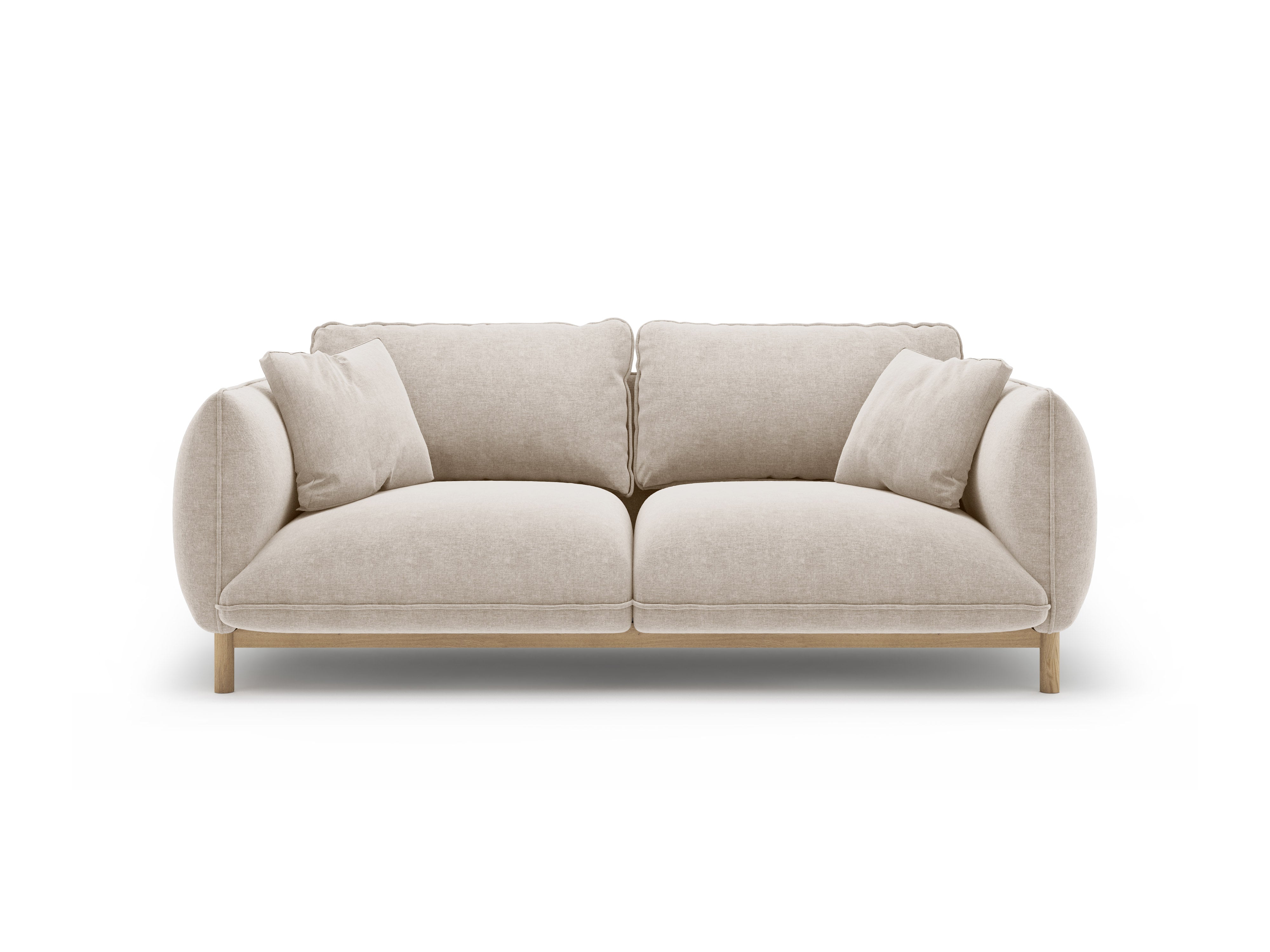 Sofa 2-zits ADA lichtbeige chenille