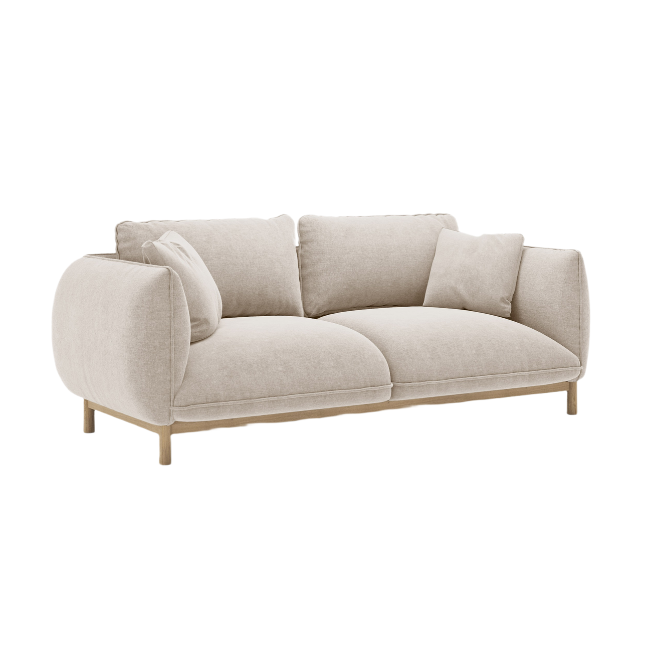Sofa 2-zits ADA lichtbeige chenille