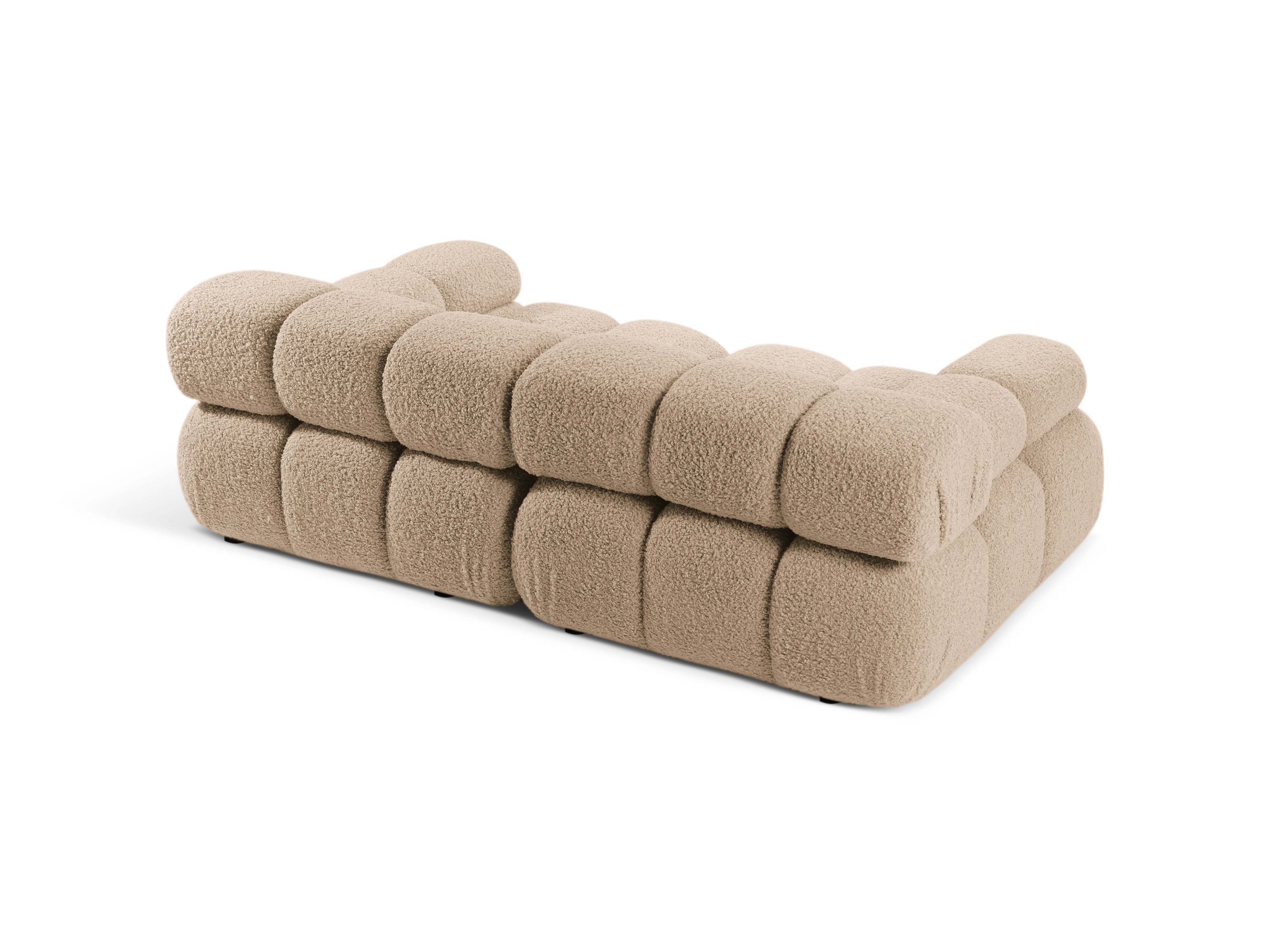 Modulaire 2-zitsbank BELLIS in zandkleurige boucle