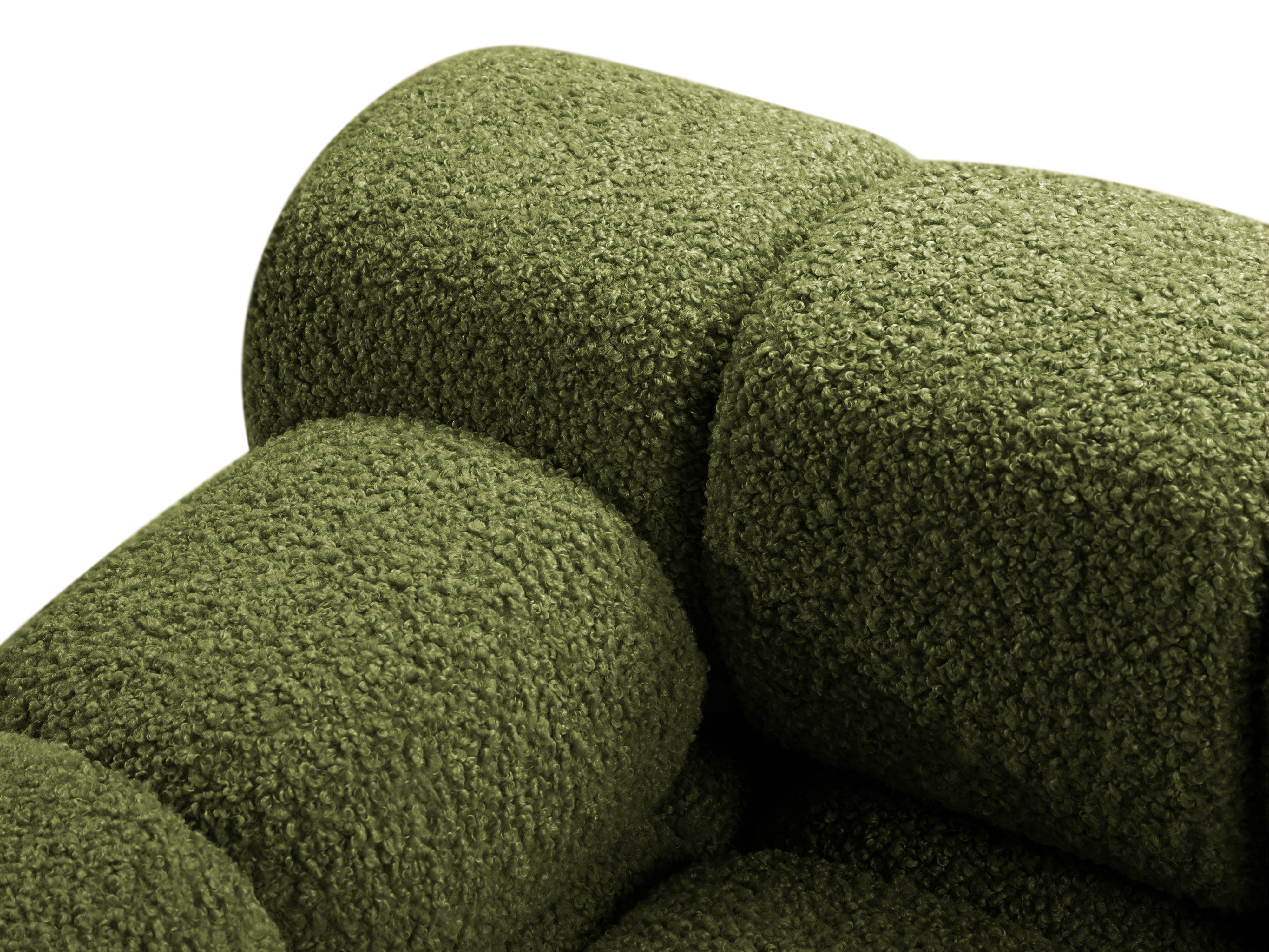 Modulaire 2-zitsbank BELLIS in groene boucle