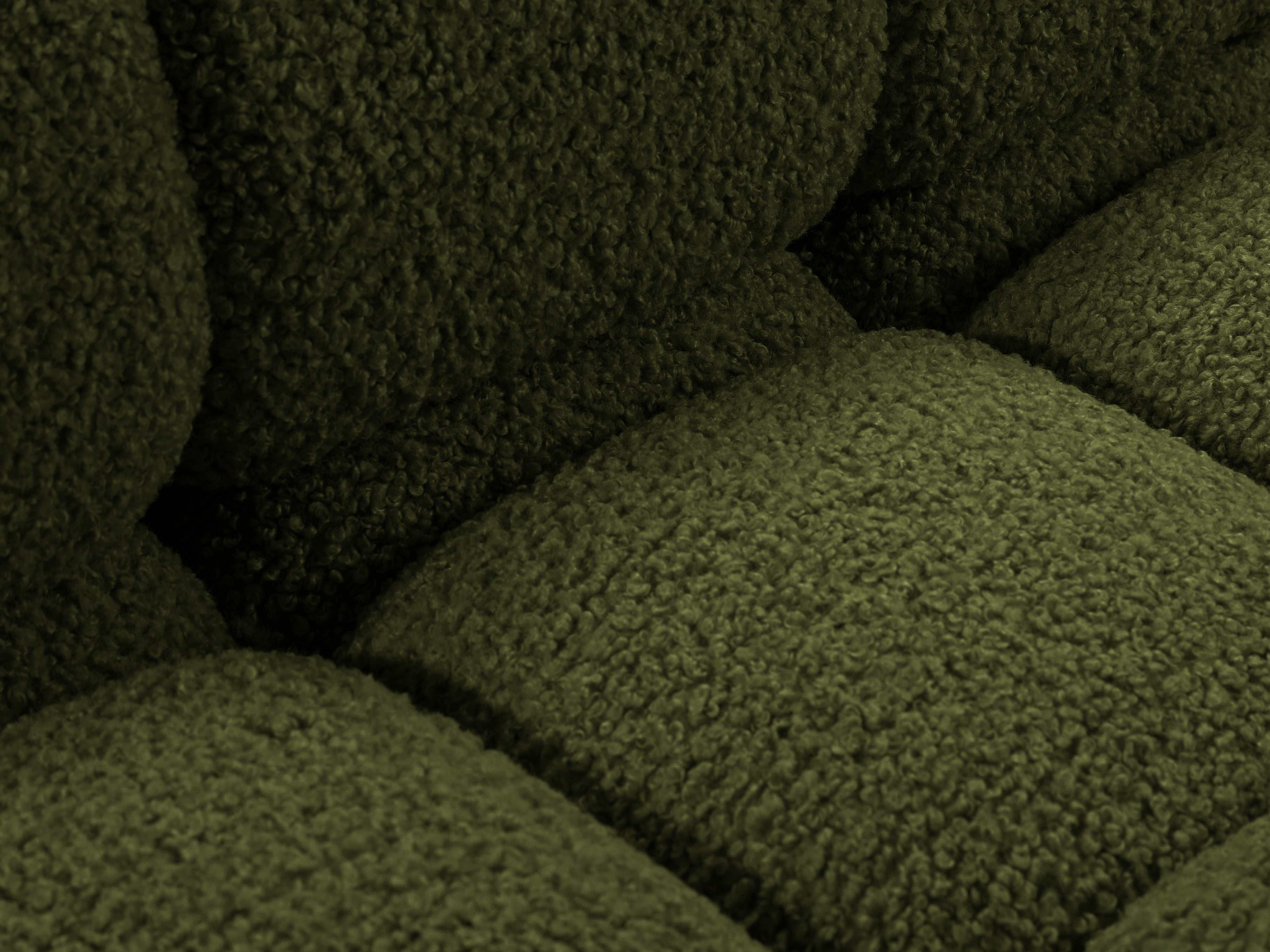 Modulaire 2-zitsbank BELLIS in groene boucle