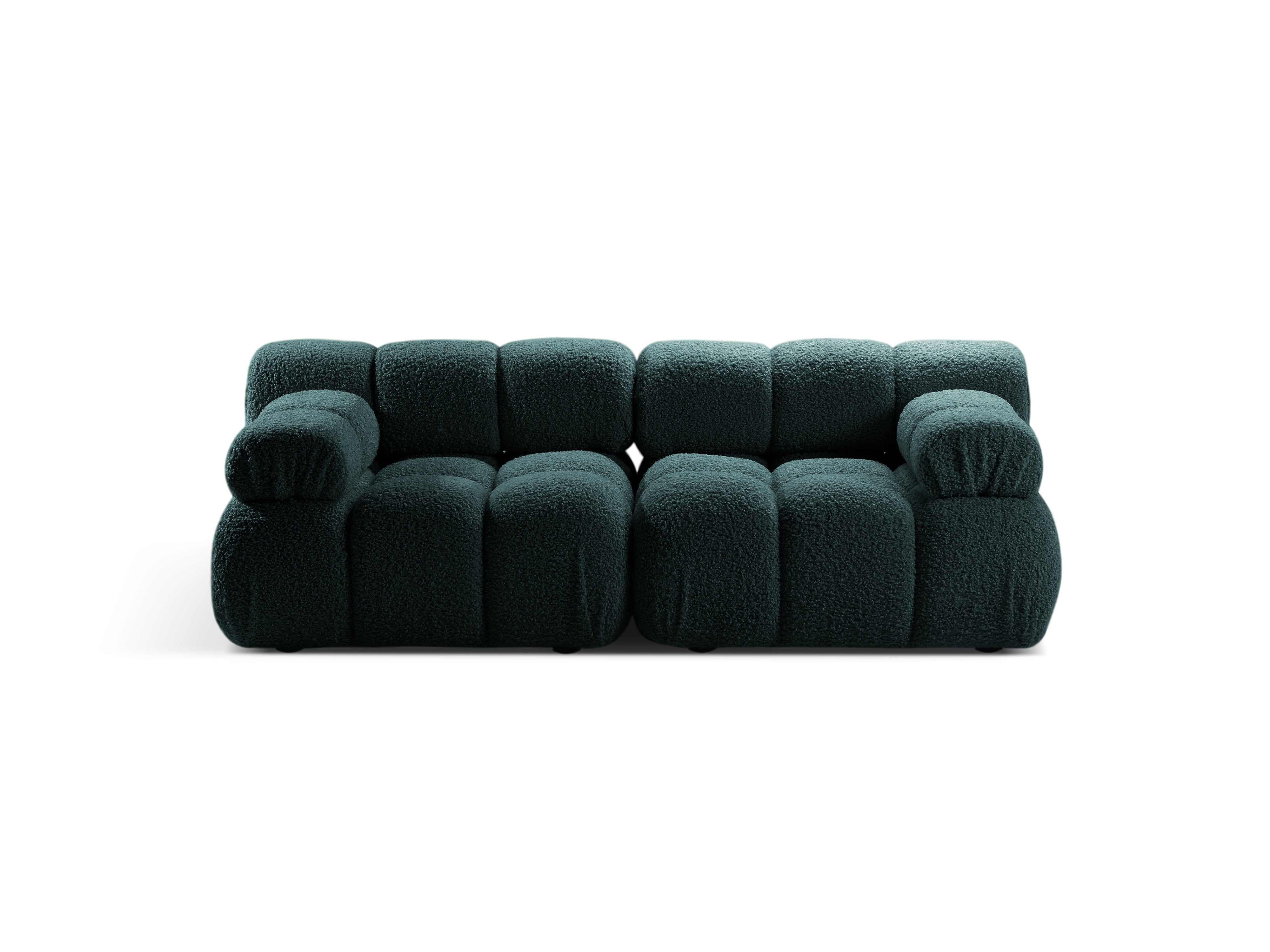 Modulaire 2-zitsbank BELLIS petrolblauwe boucle