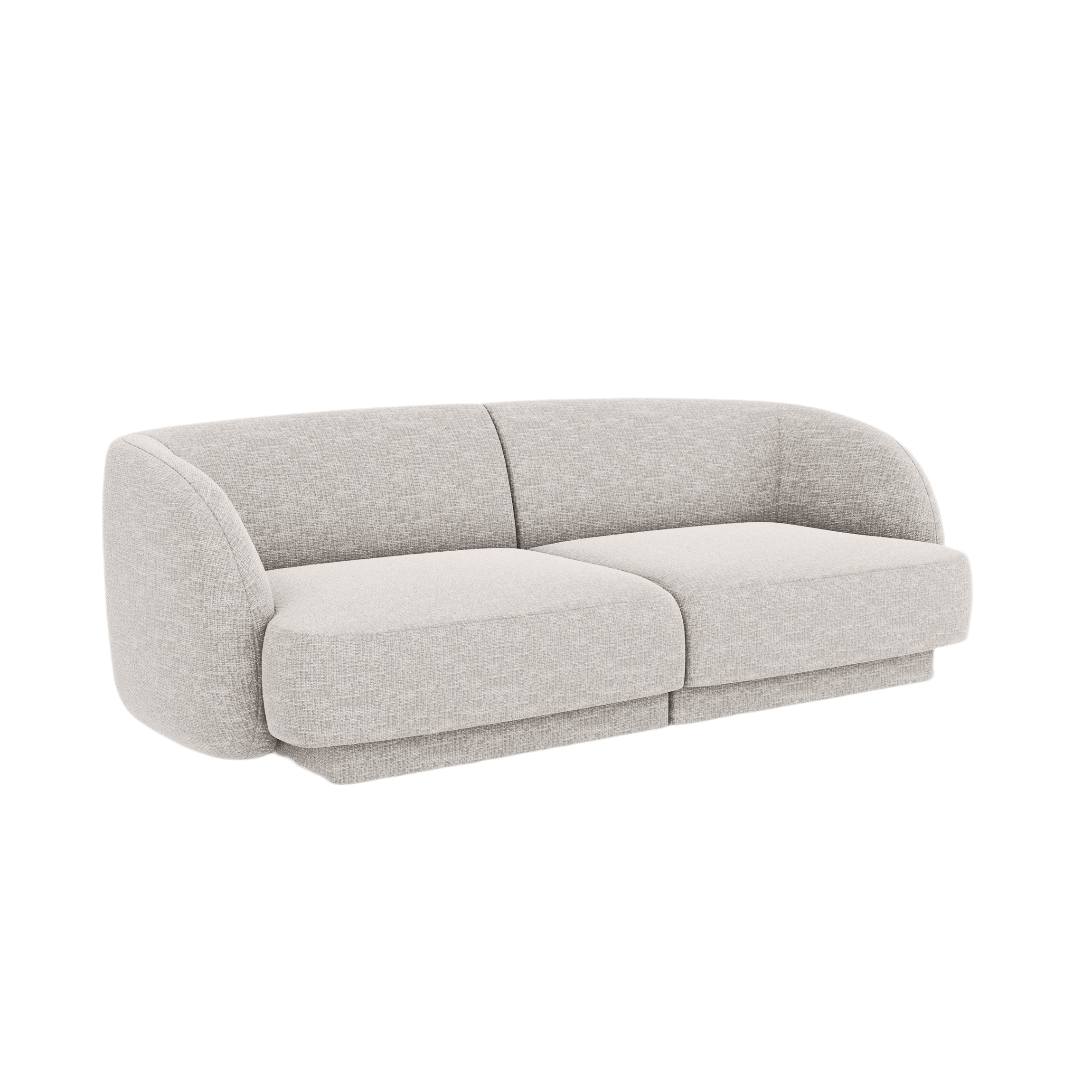Sofa 2-zits MILEY grijs chenille