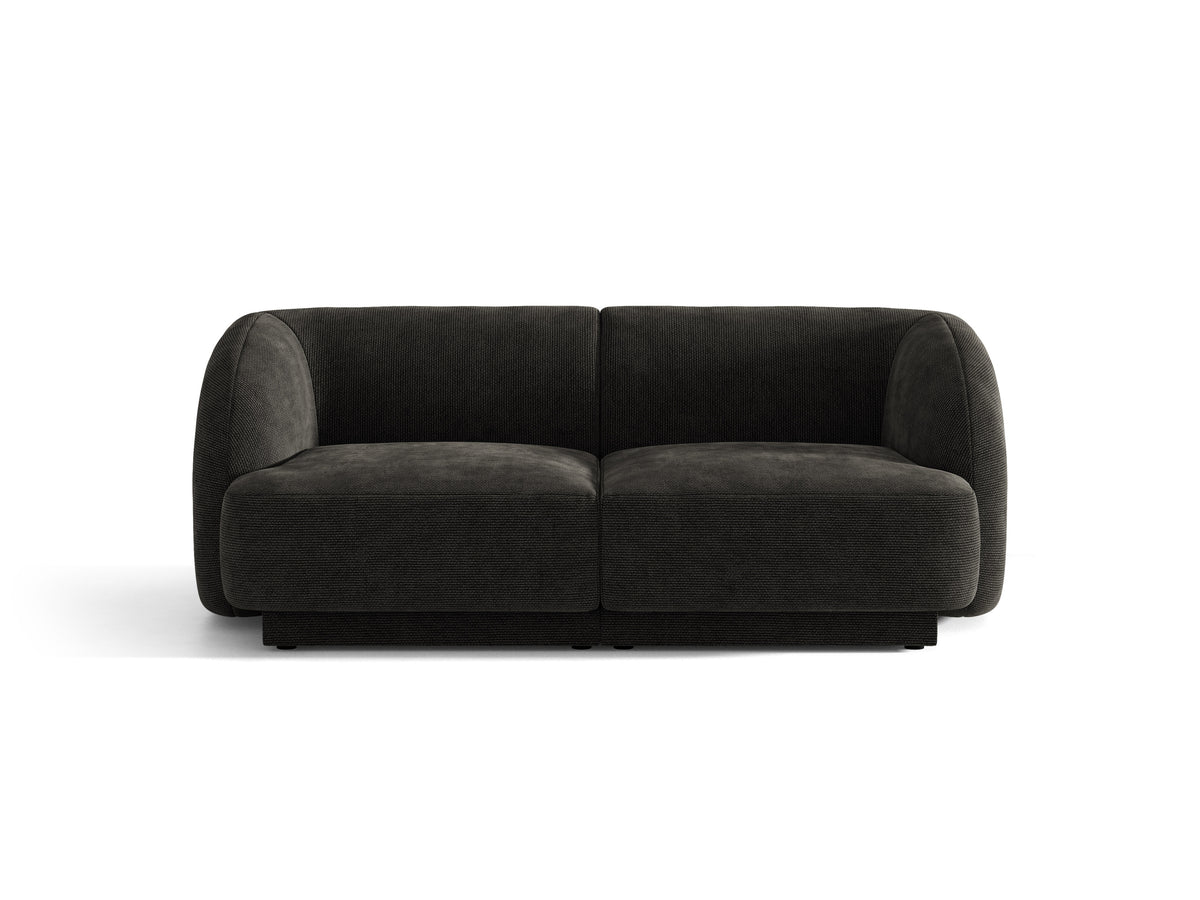Sofa 2-osobowa MILEY czarny szenil do salonu