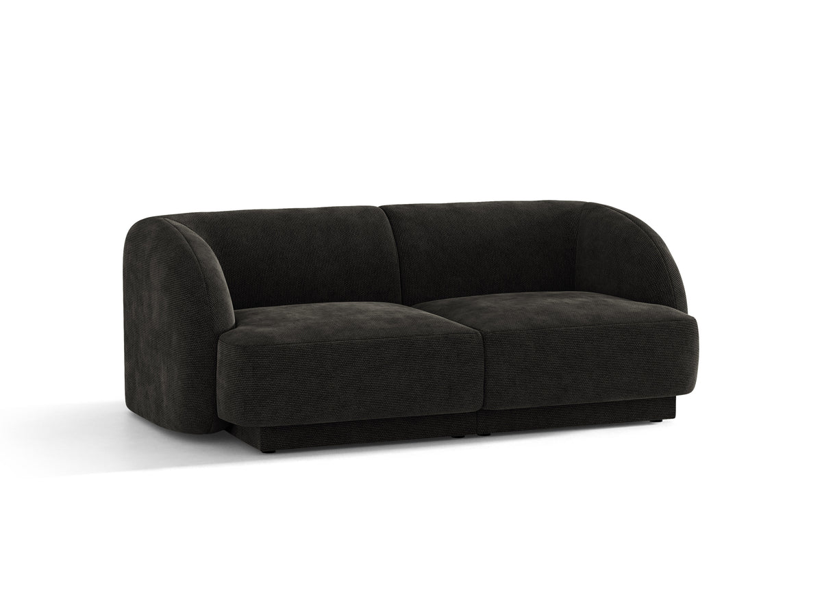 Sofa 2-osobowa MILEY czarny szenil – Micadoni
