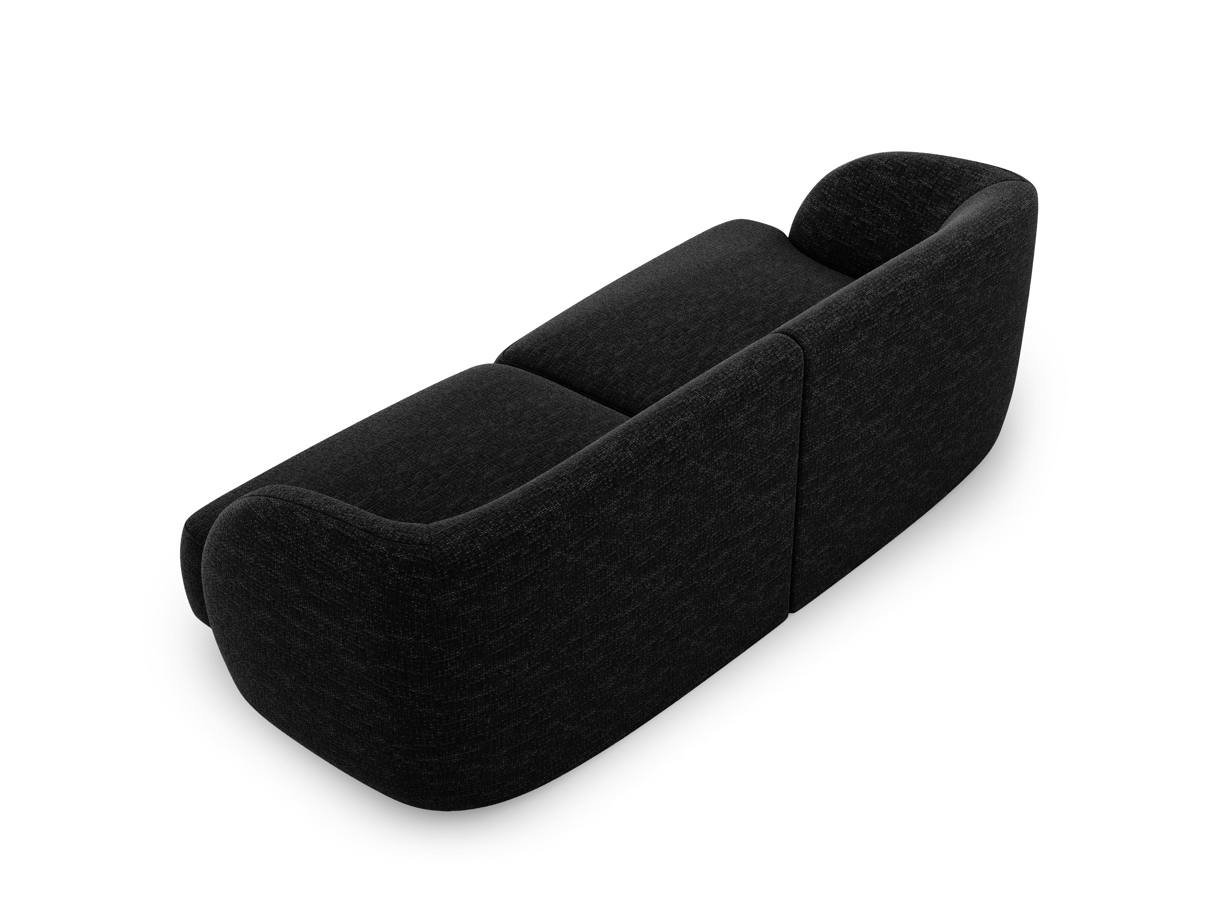 Sofa 2-zits MILEY zwart chenille