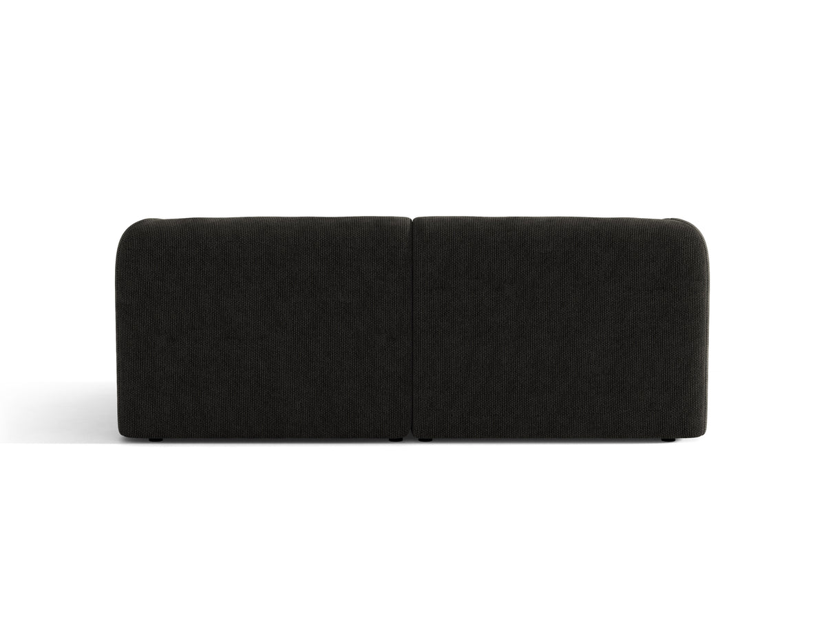 Sofa 2-osobowa MILEY czarny szenil do salonu – Micadoni