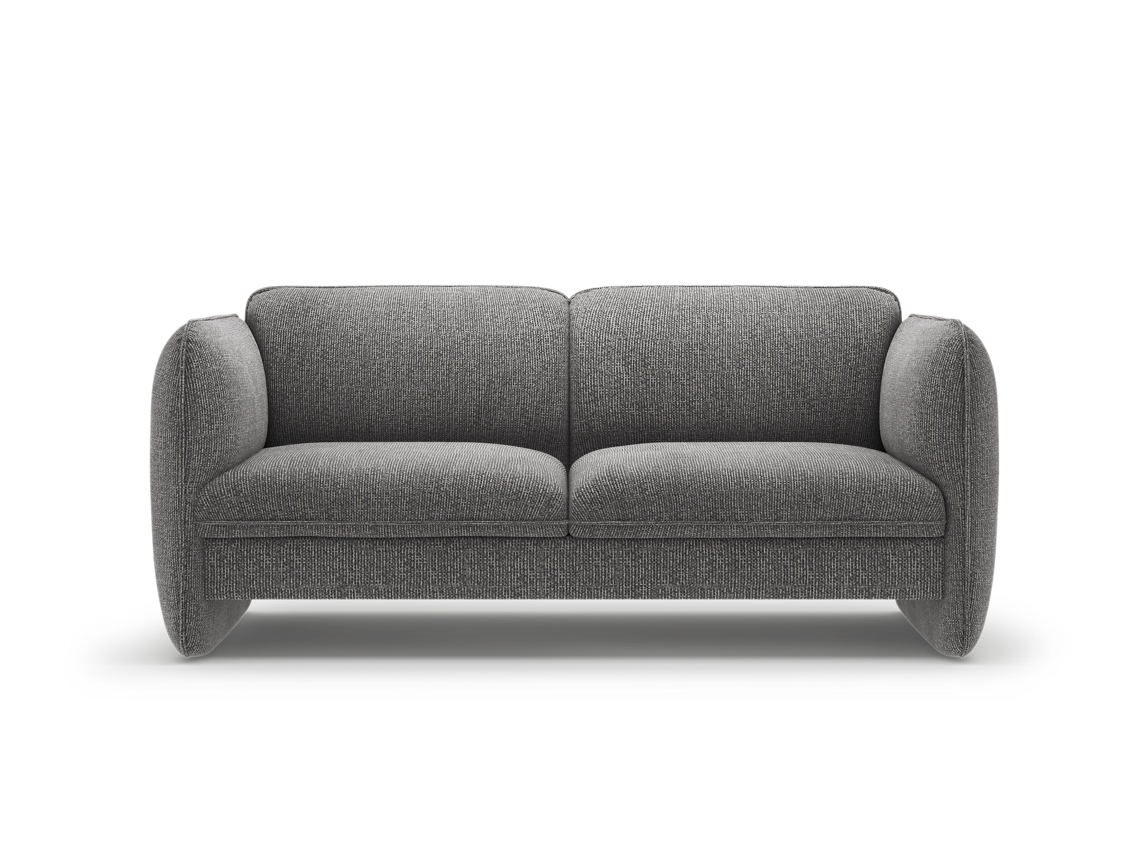 Sofa 2-zits GEORGIA donkergrijs chenille