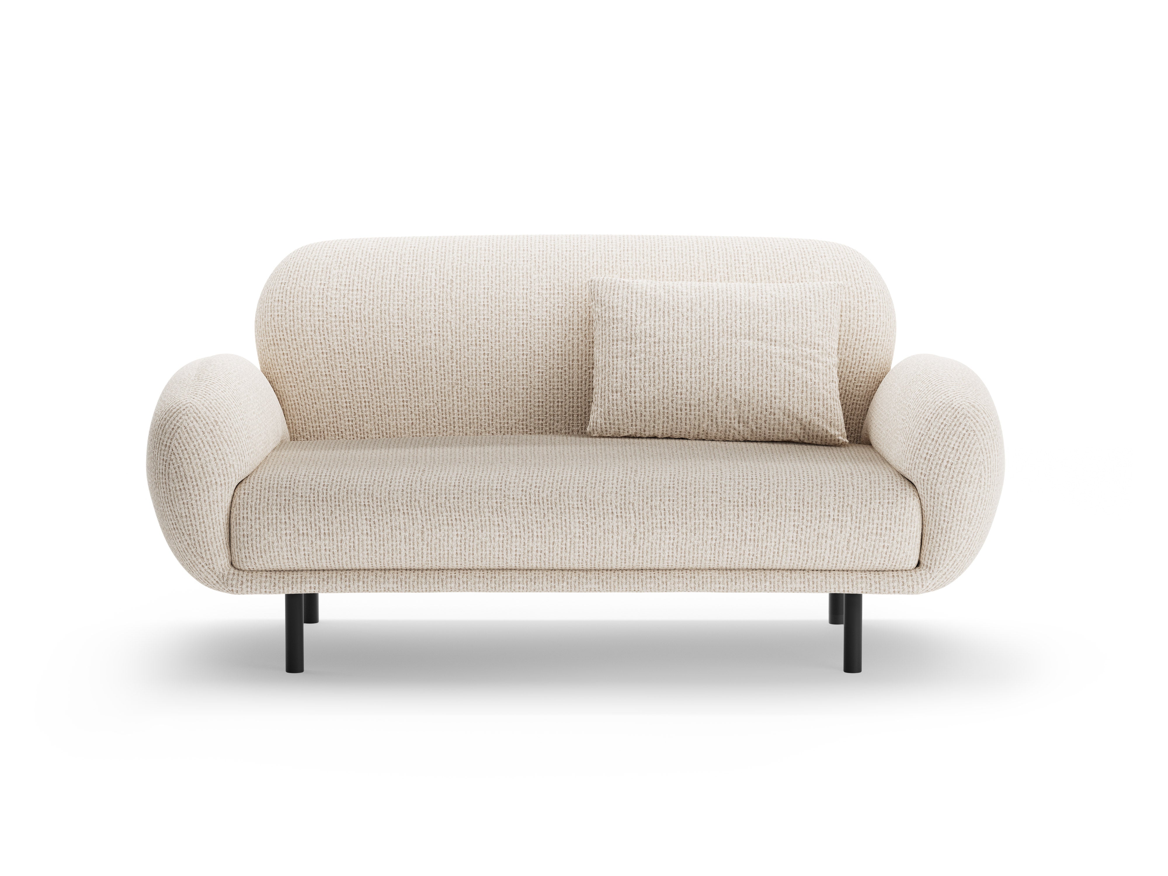 Sofa 2-zits POPPY lichtbeige chenille