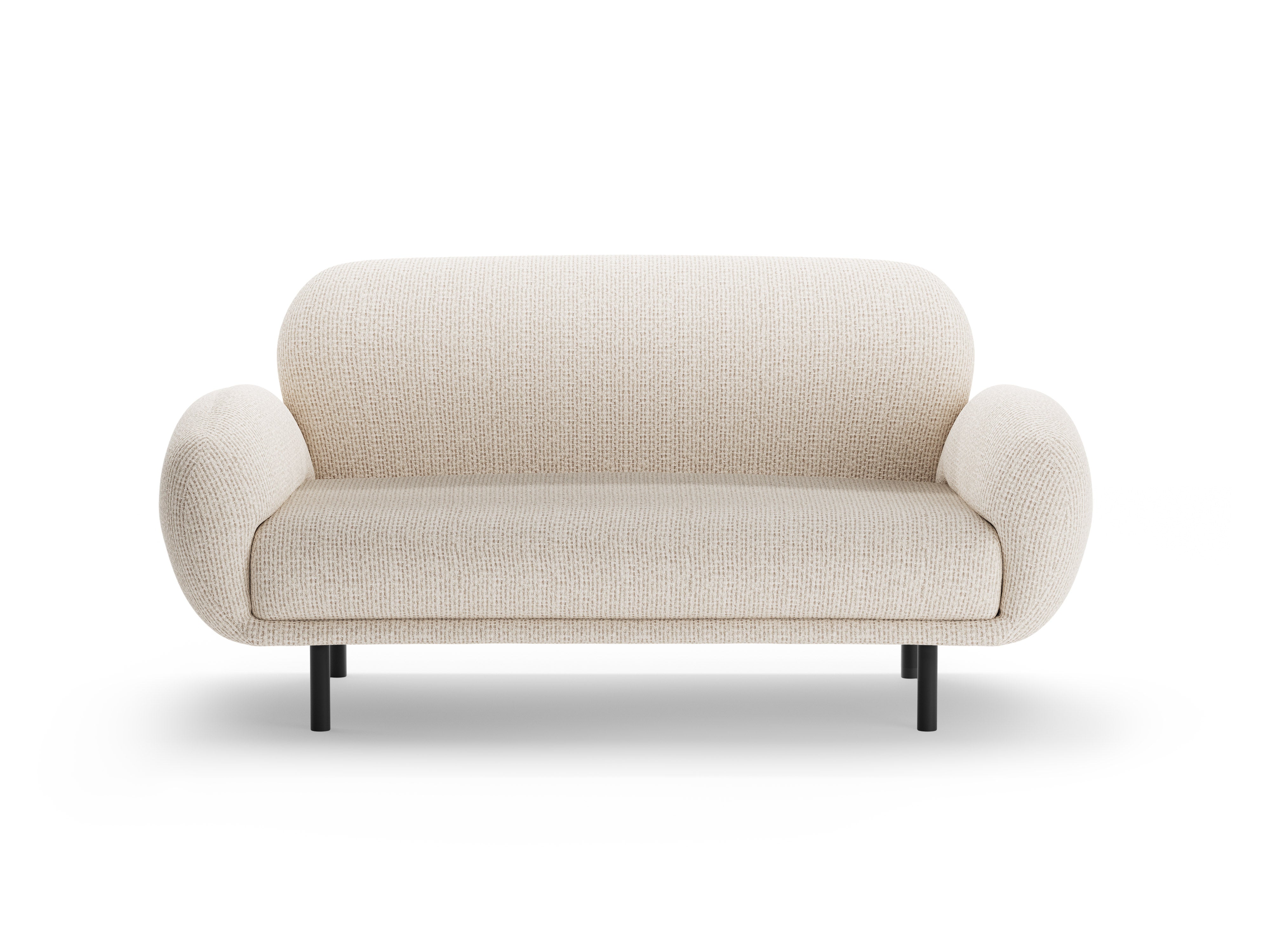 Sofa 2-zits POPPY lichtbeige chenille
