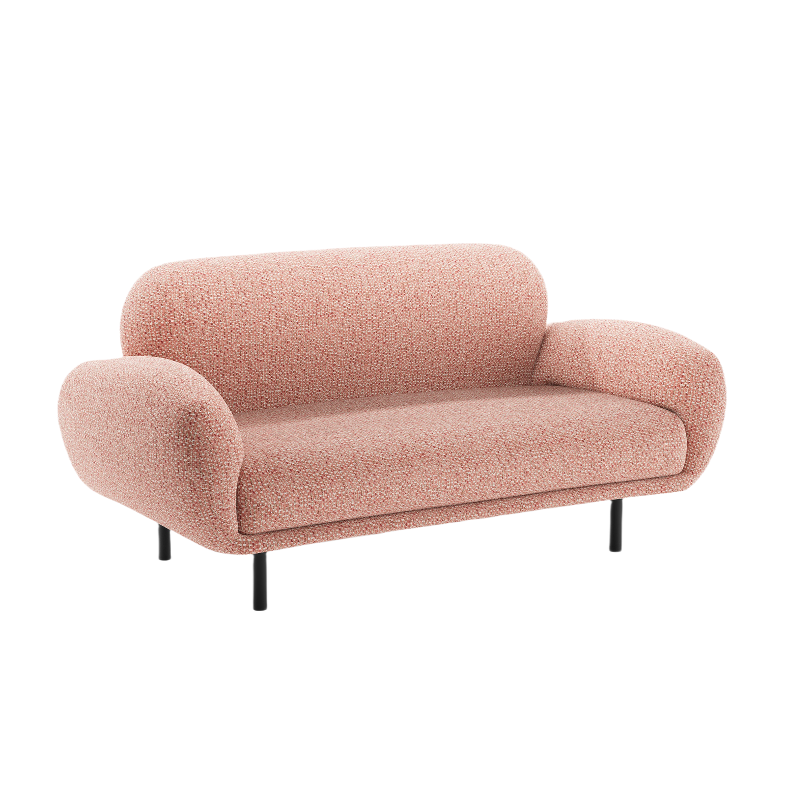Sofa 2-zits POPPY roze chenille