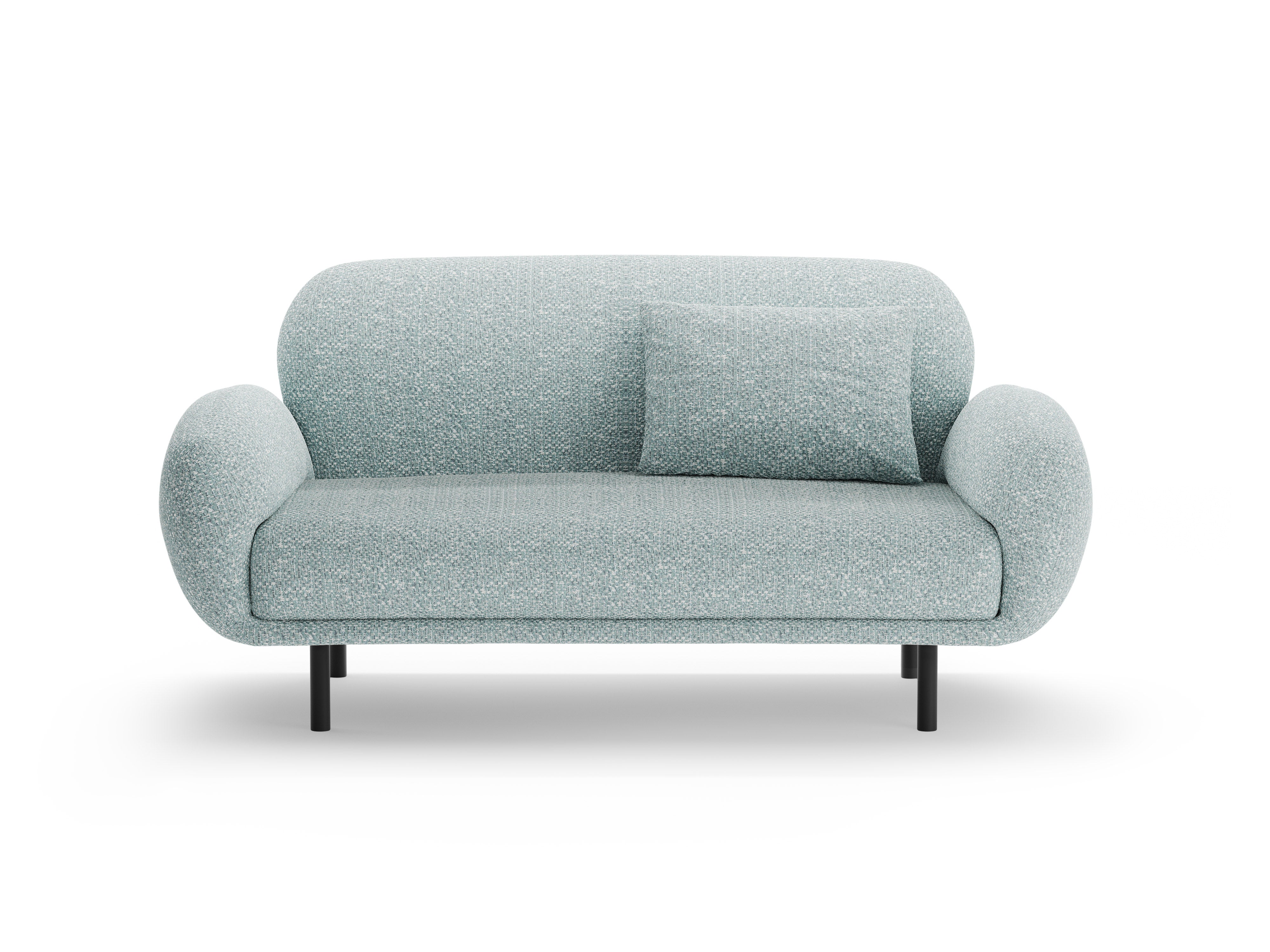 Sofa 2-zits POPPY gedempt blauw chenille