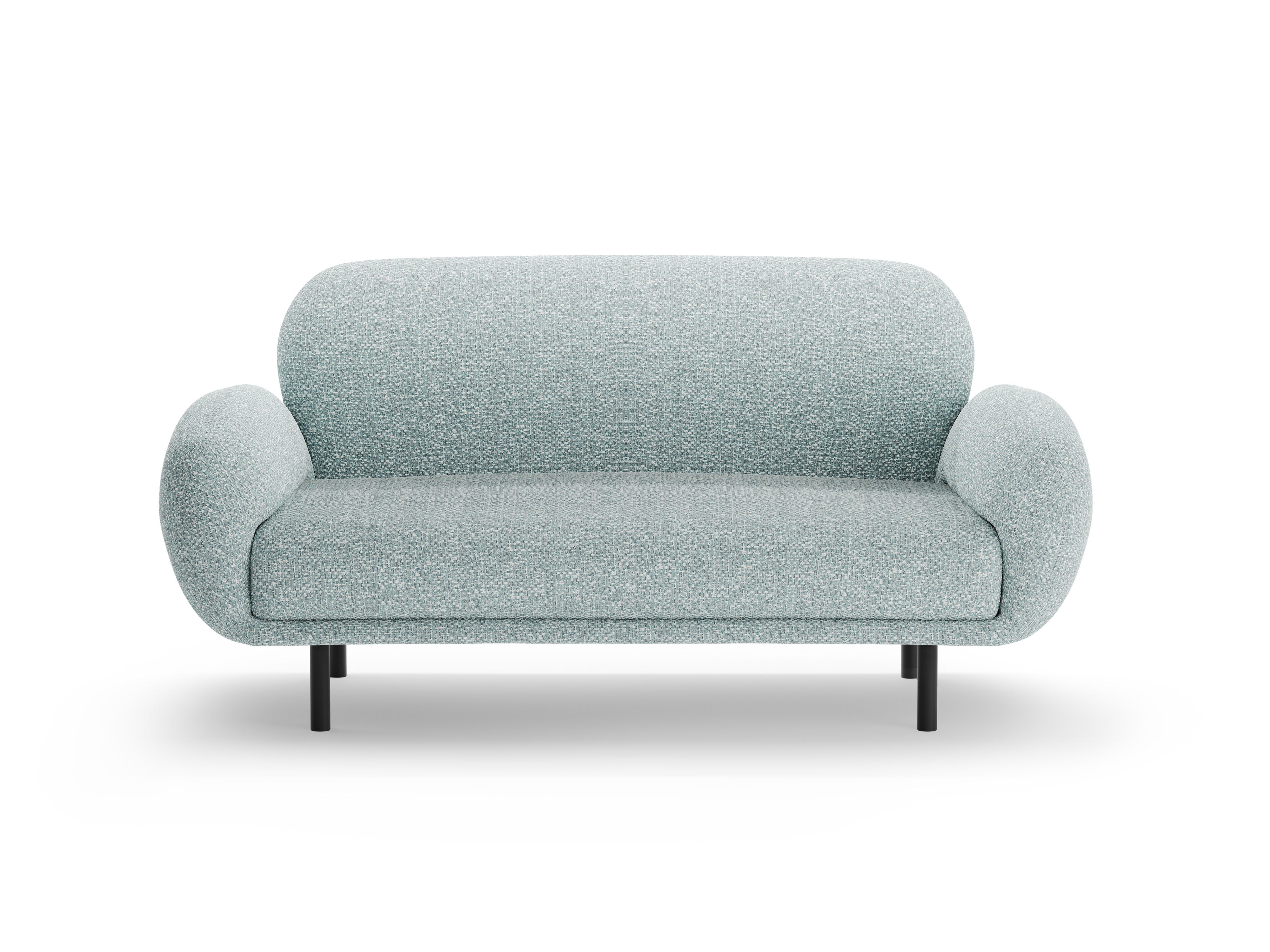Sofa 2-zits POPPY gedempt blauw chenille