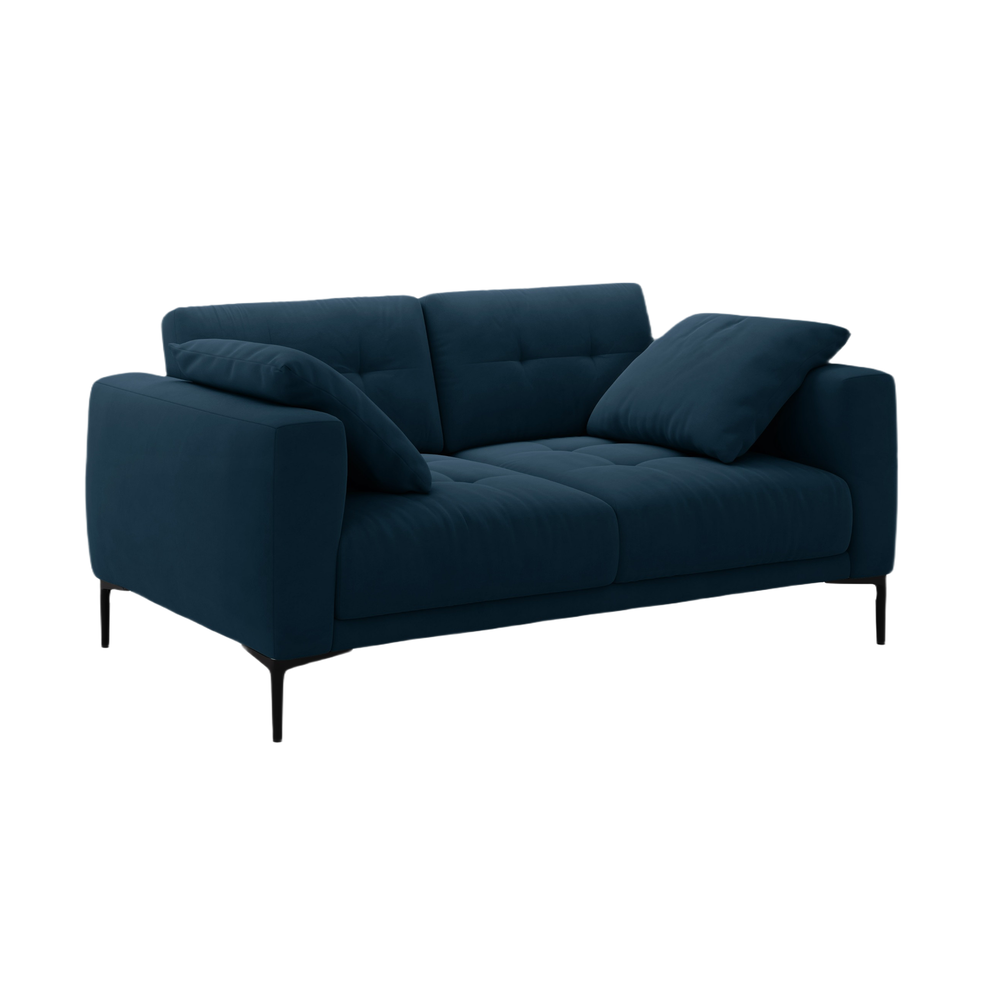 Sofa van fluweel voor 2 personen BEMY koninklijk blauw