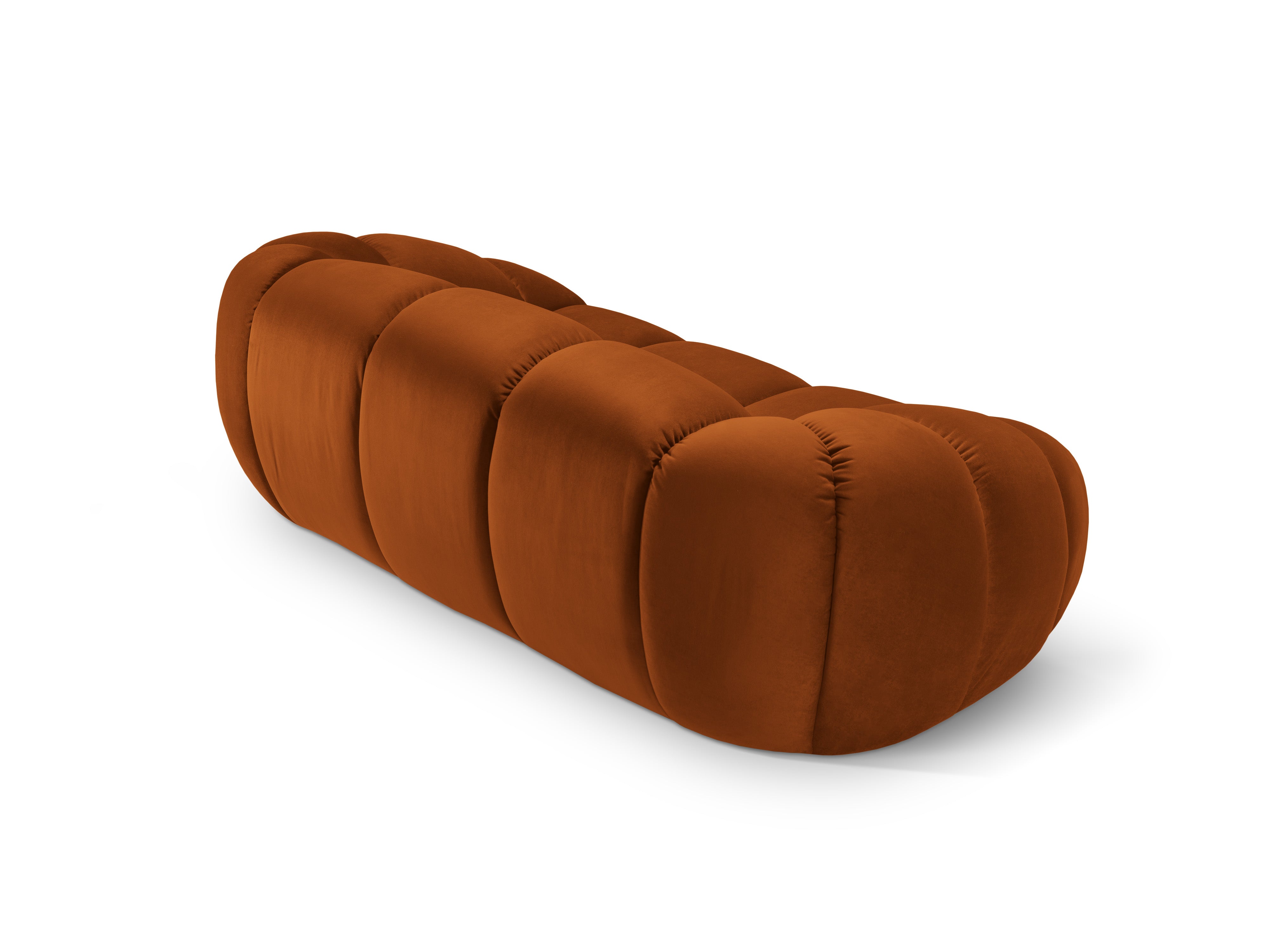 Terracotta 2-zits fluwelen bank DIANA