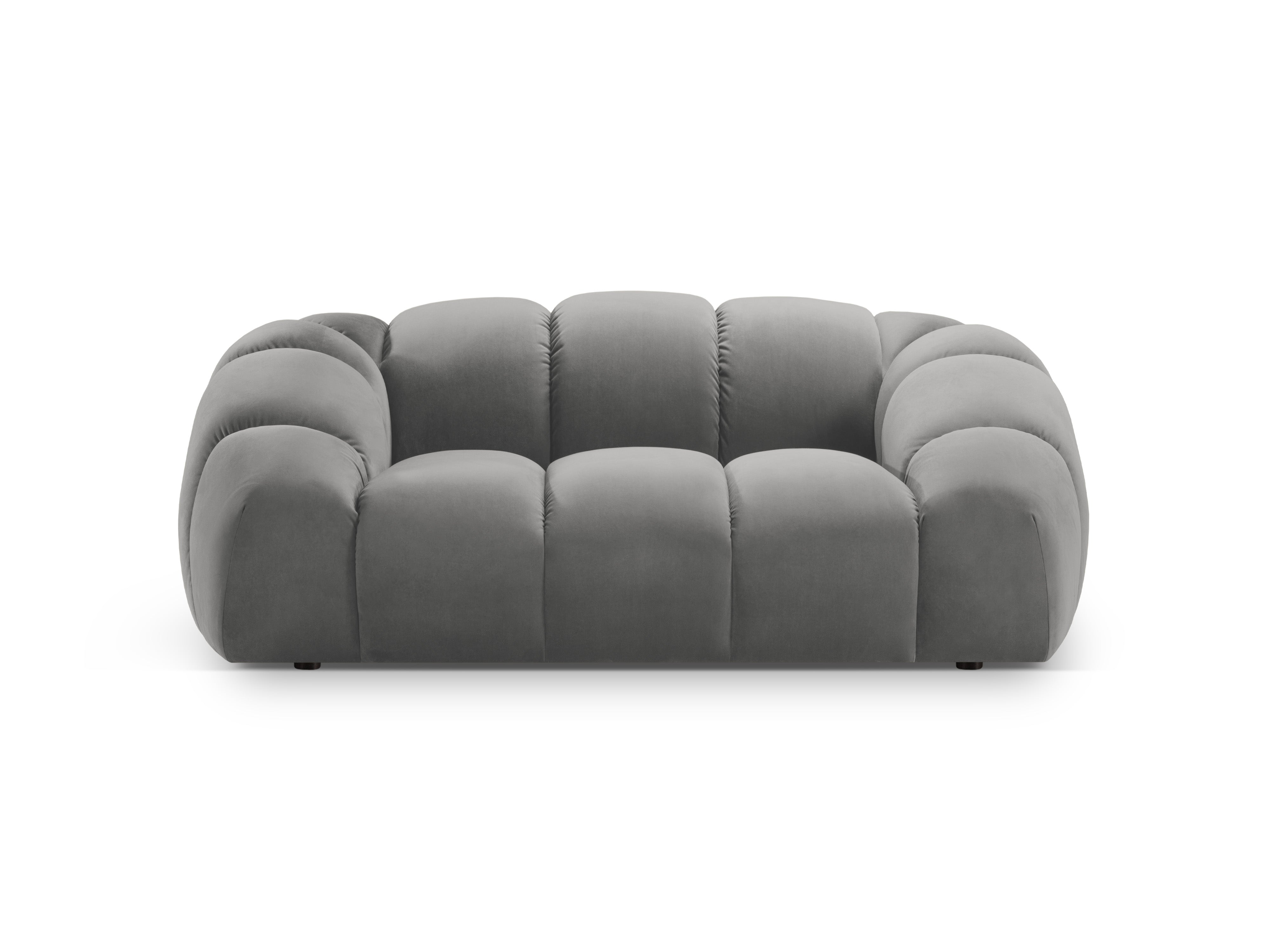 Velvet 2-Seater Sofa DIANA Gray