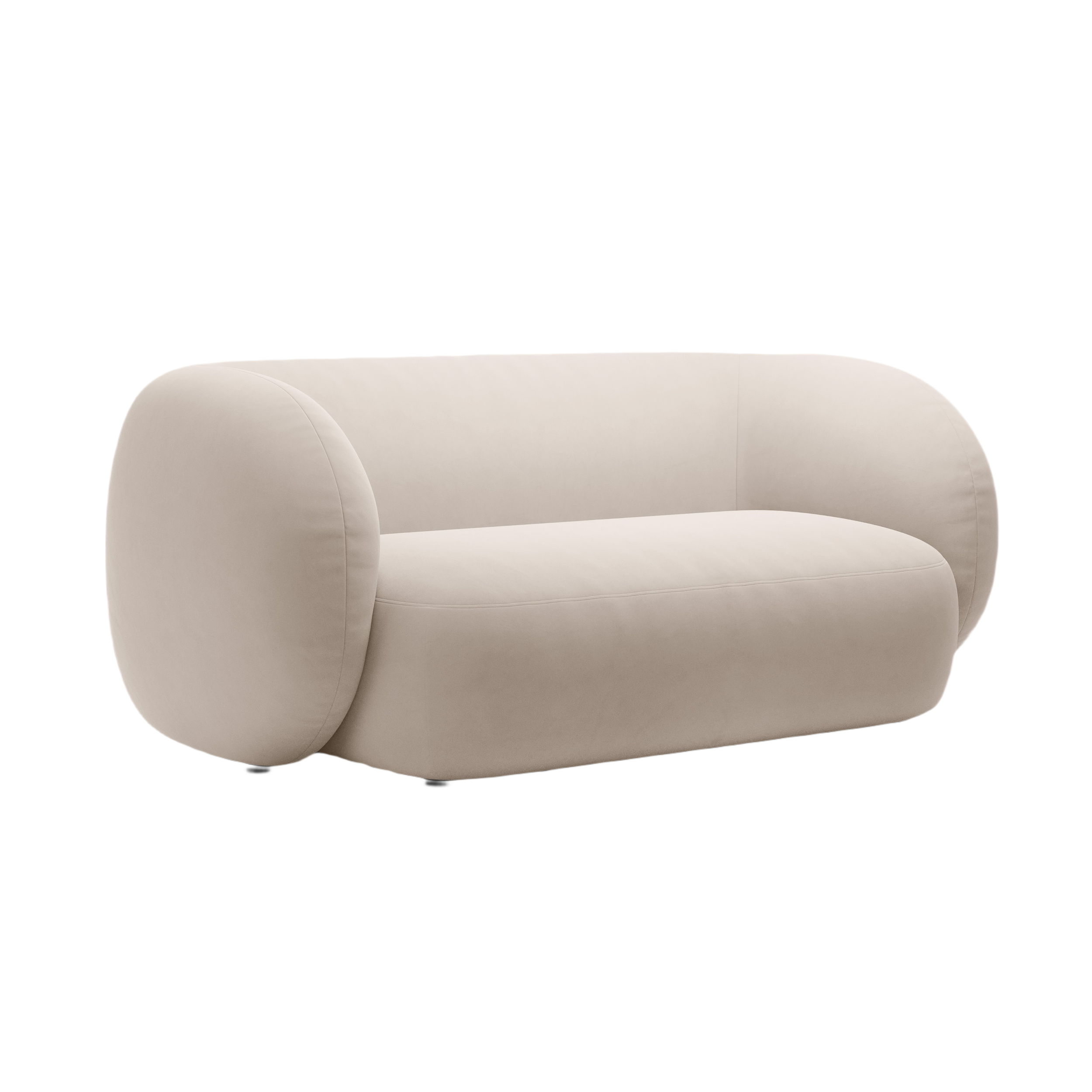 Sofa aus Samt 2-sitzig KATE beige