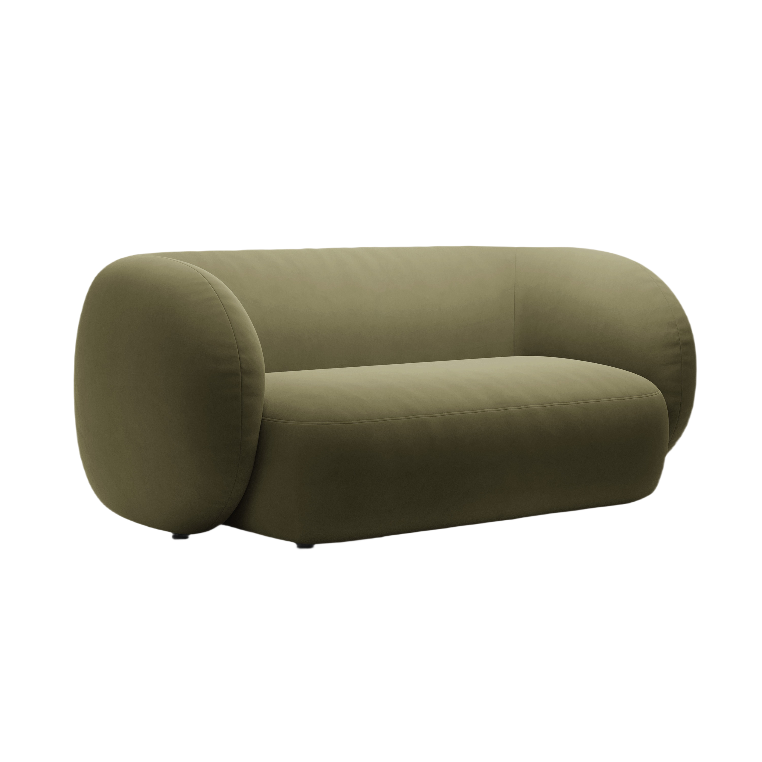 Groene 2-zits fluwelen bank KATE