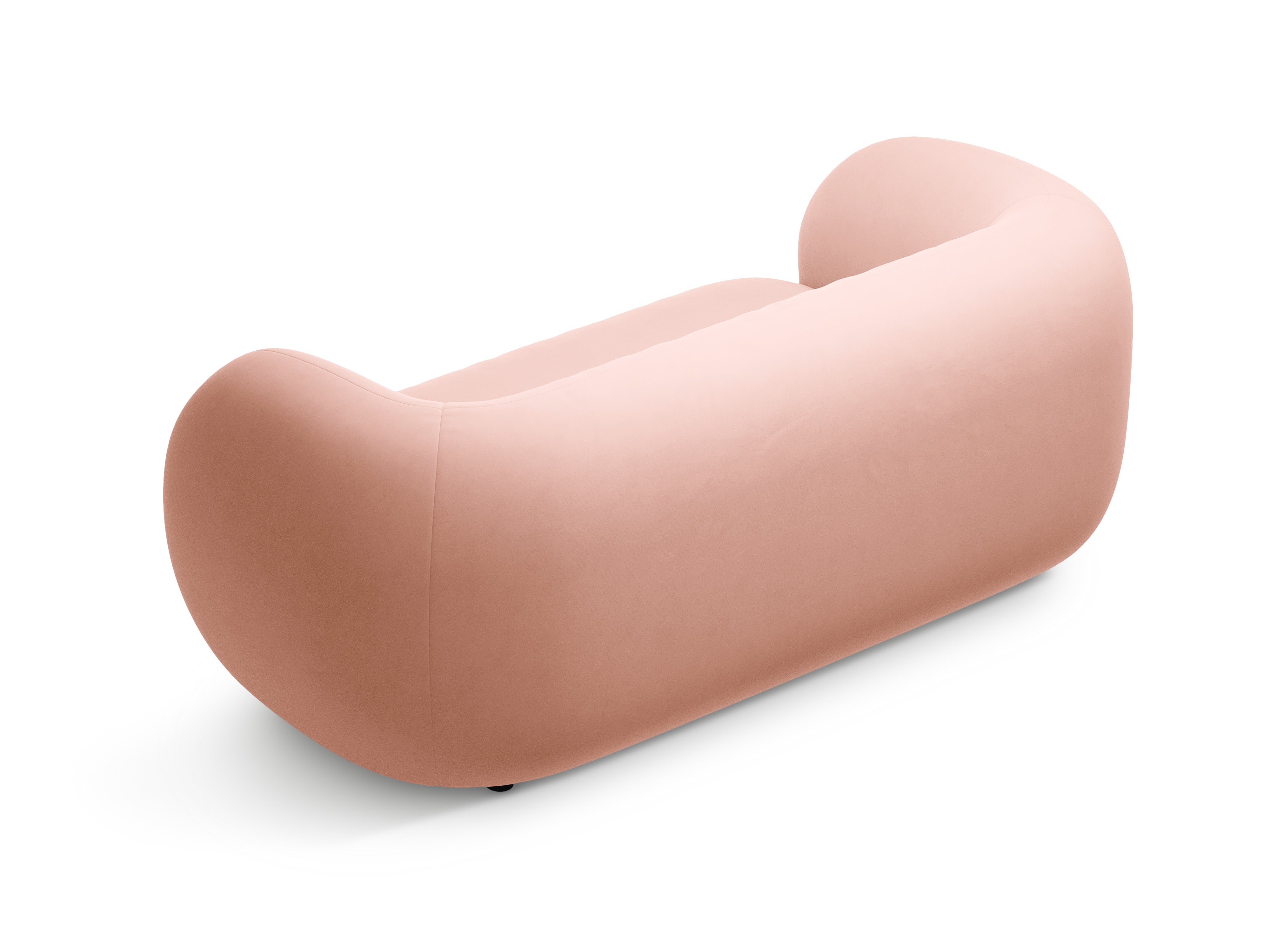 Sofa van fluweel voor 2 personen KATE lichtroze