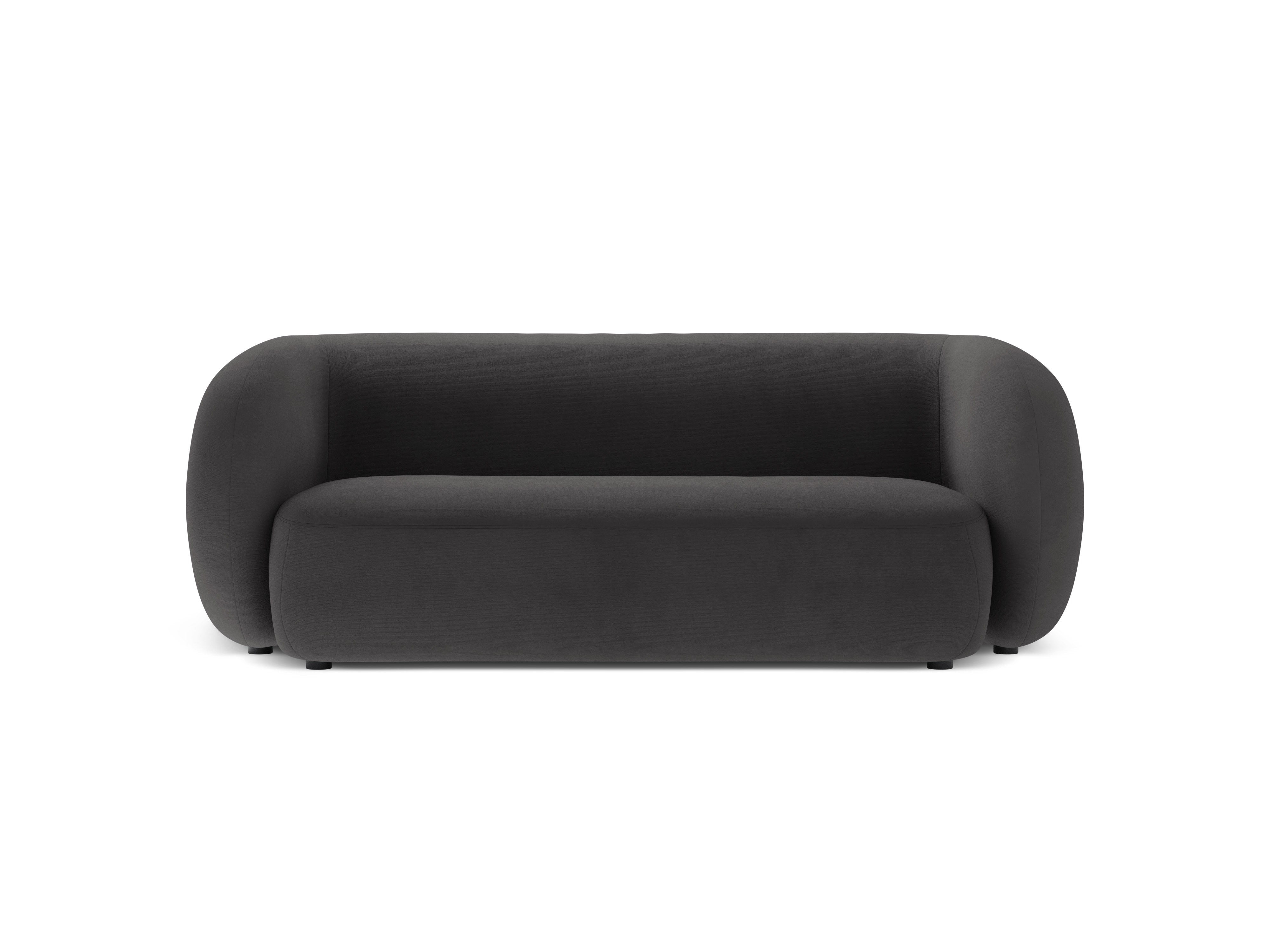 Velvet 2-Seater Sofa KATE Dark Gray