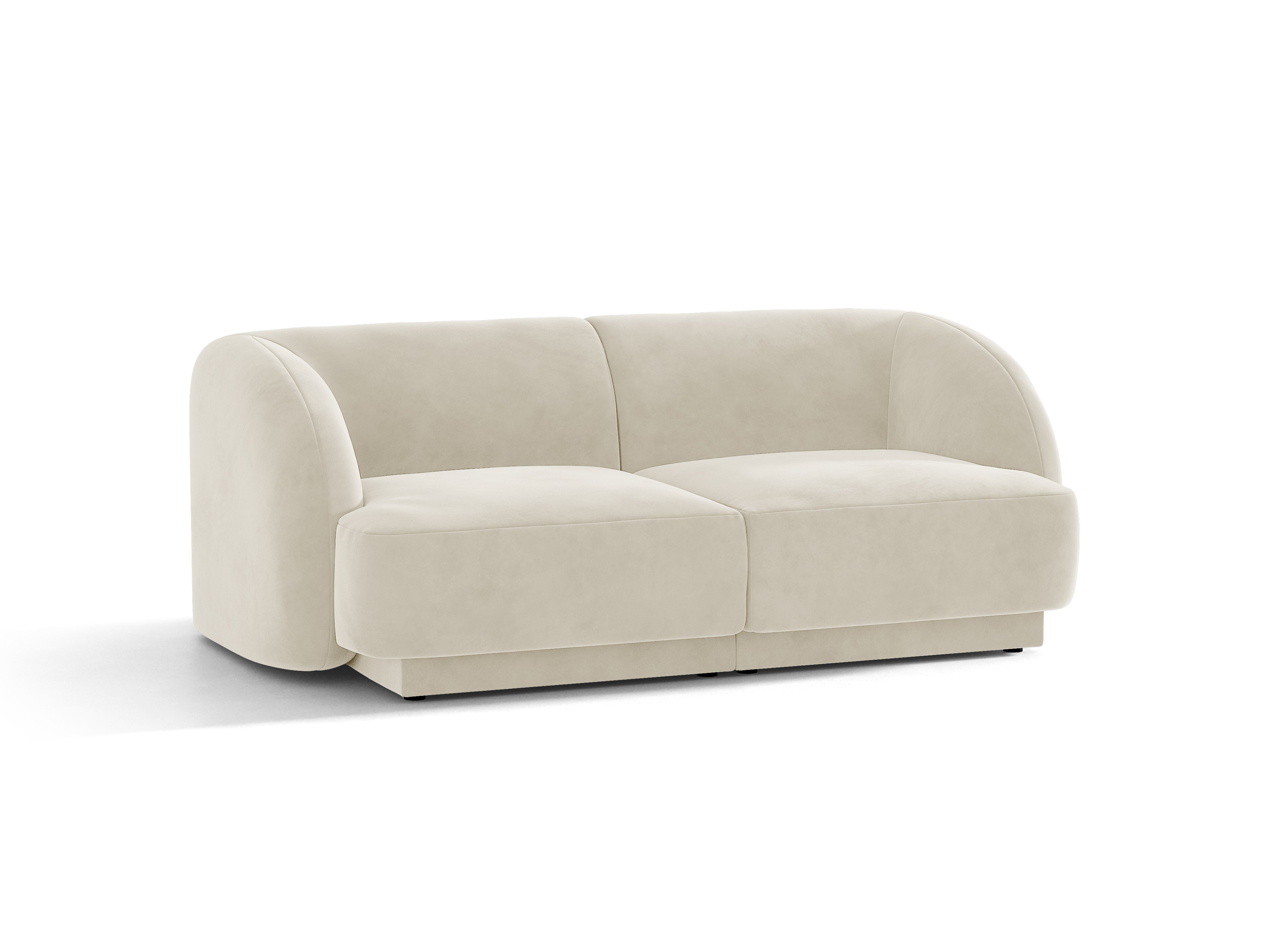 Sofa van fluweel voor 2 personen MILEY beige