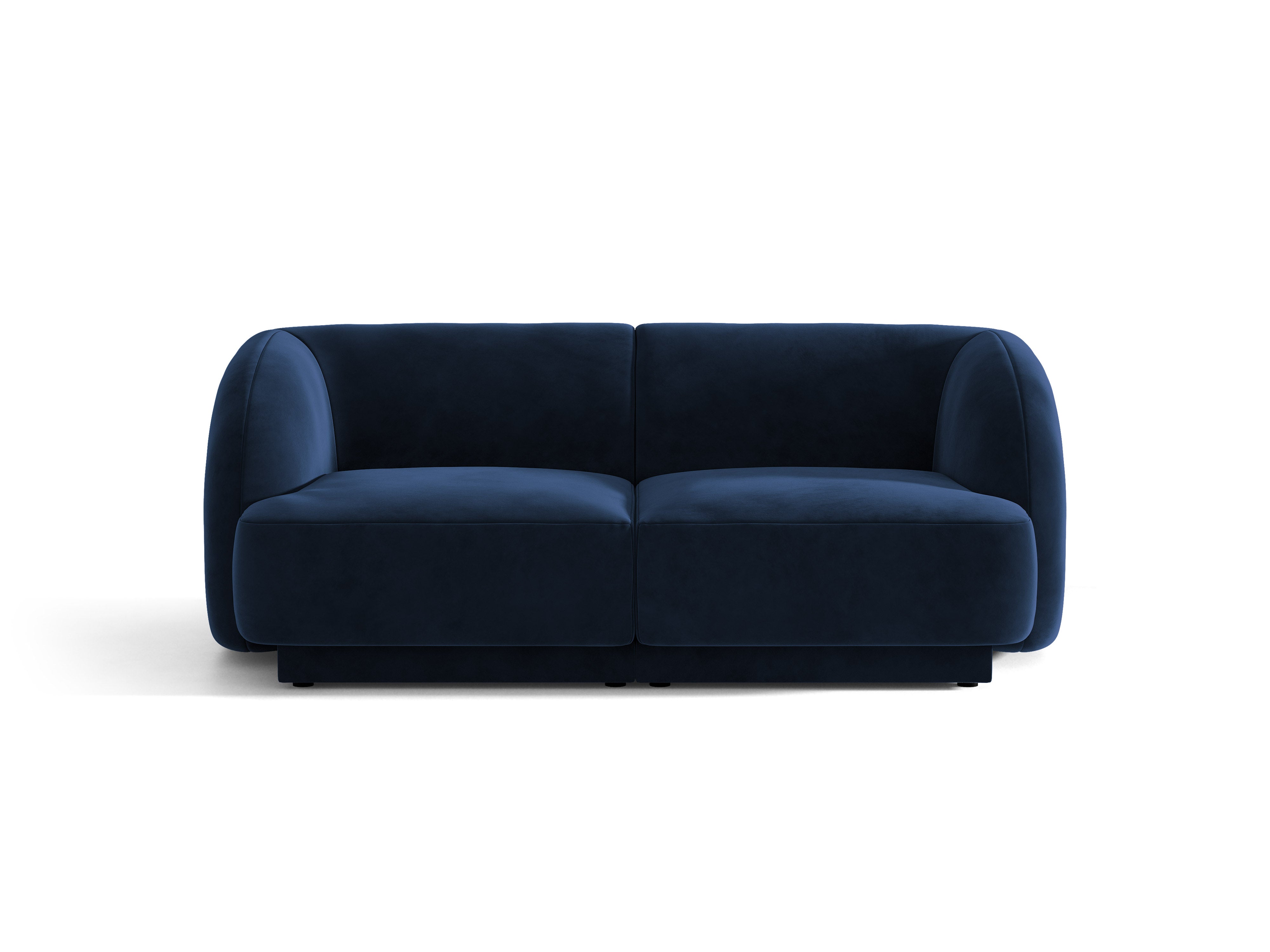 Sofa van fluweel voor 2 personen MILEY koninklijk blauw