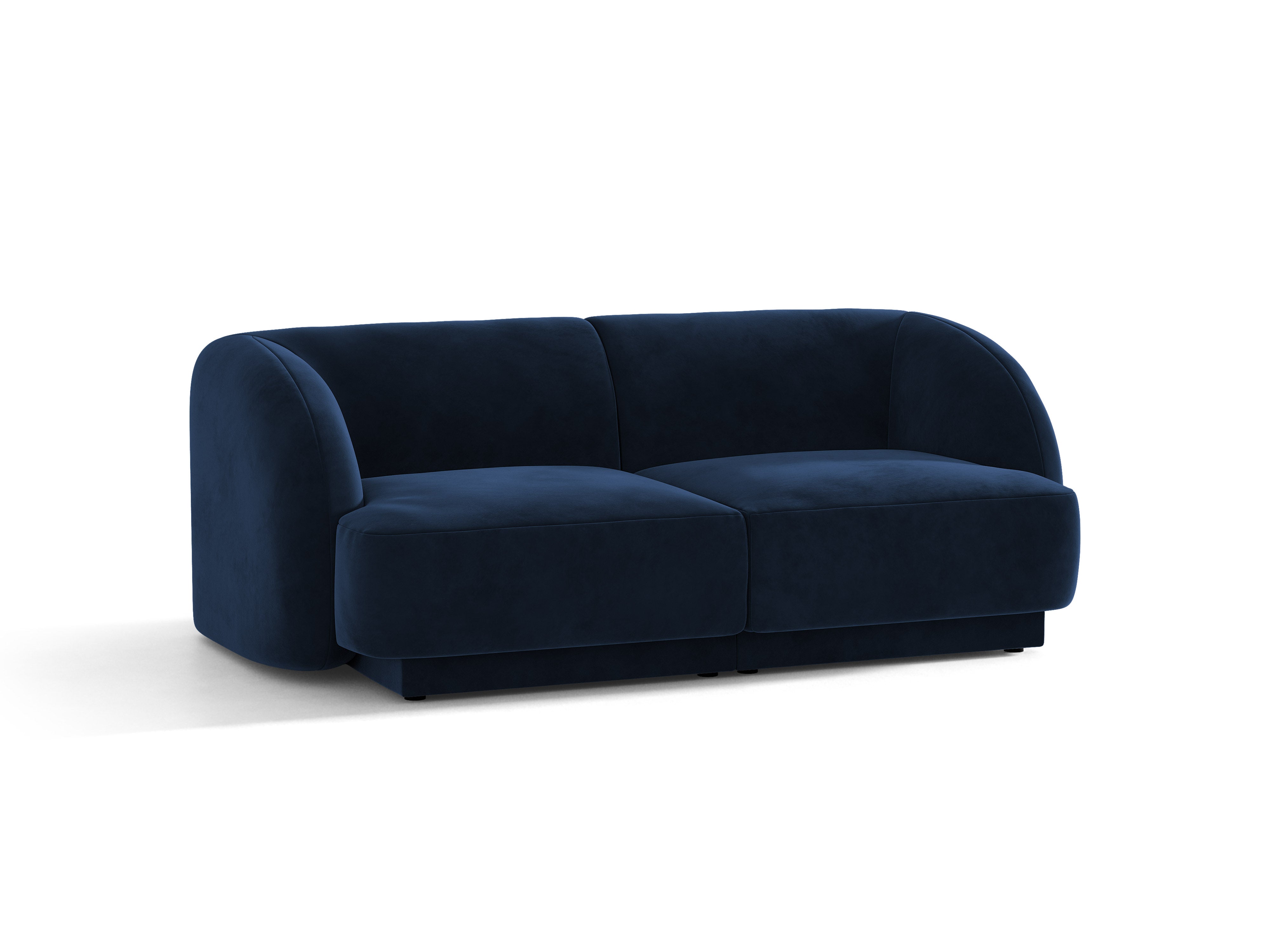 Sofa van fluweel voor 2 personen MILEY koninklijk blauw