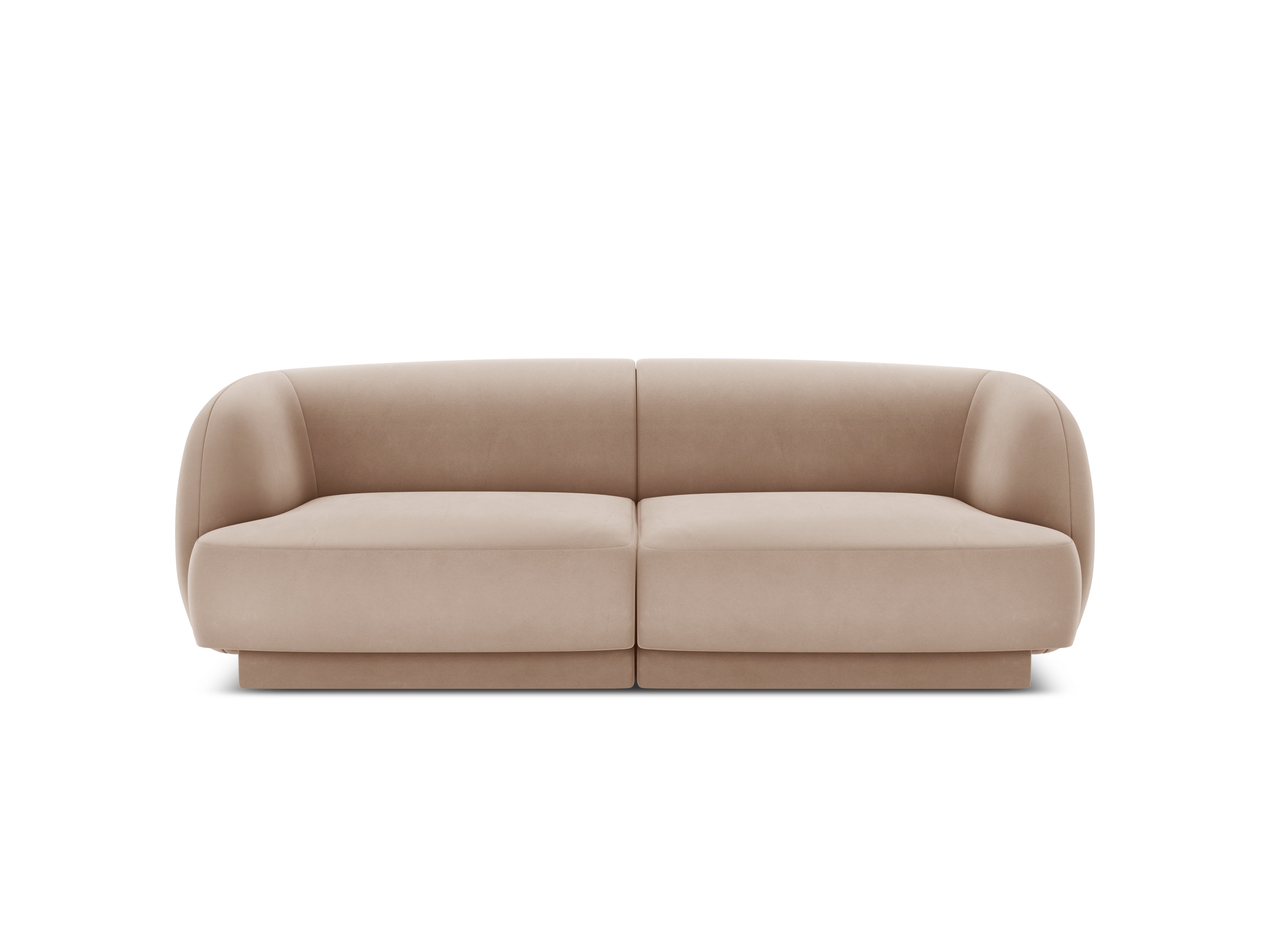 Sofa aksamitna 2-osobowa MILEY cappuccino Micadoni Eye on Design