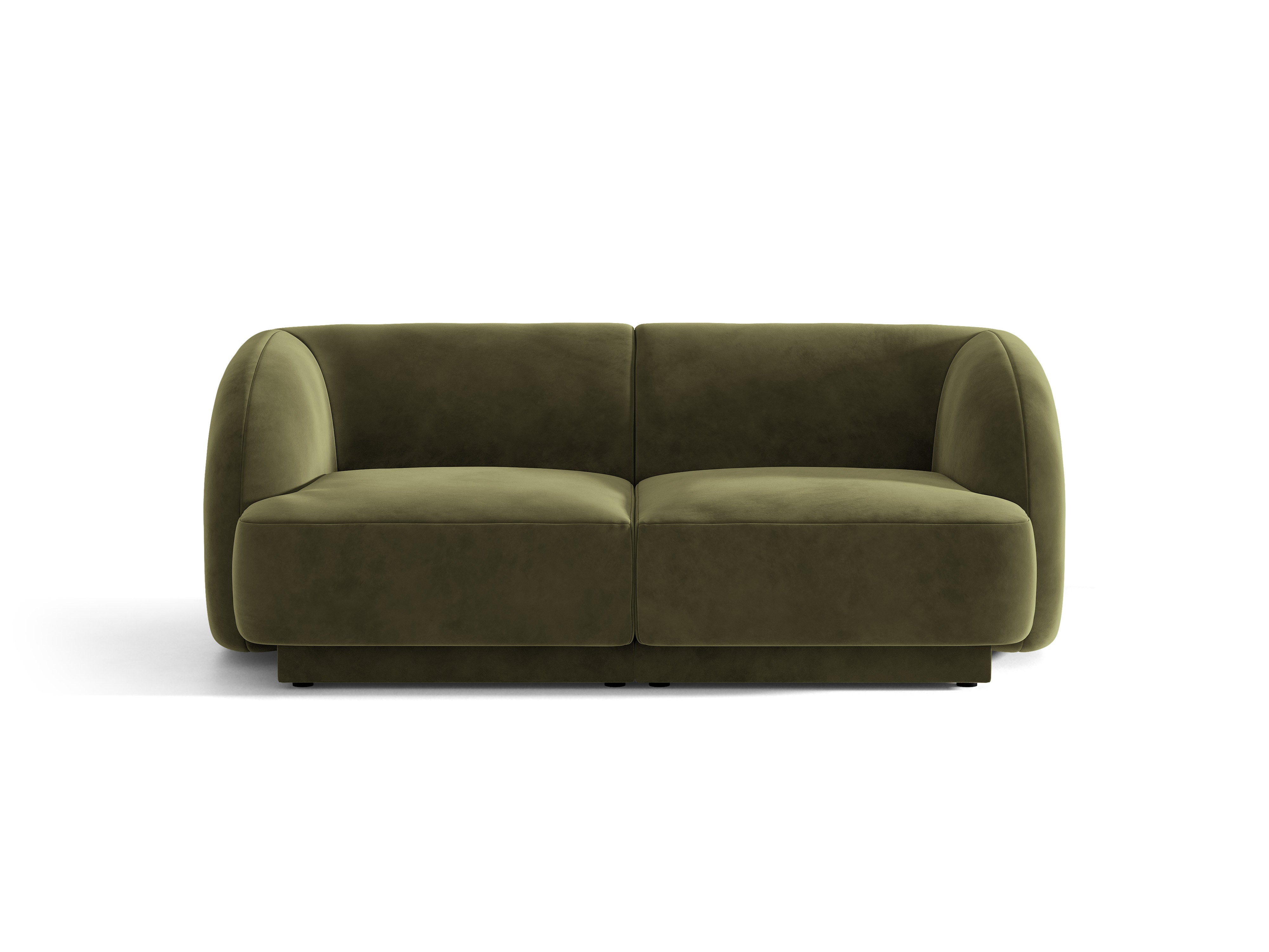 Sofa aksamitna 2-osobowa MILEY zielony – Micadoni