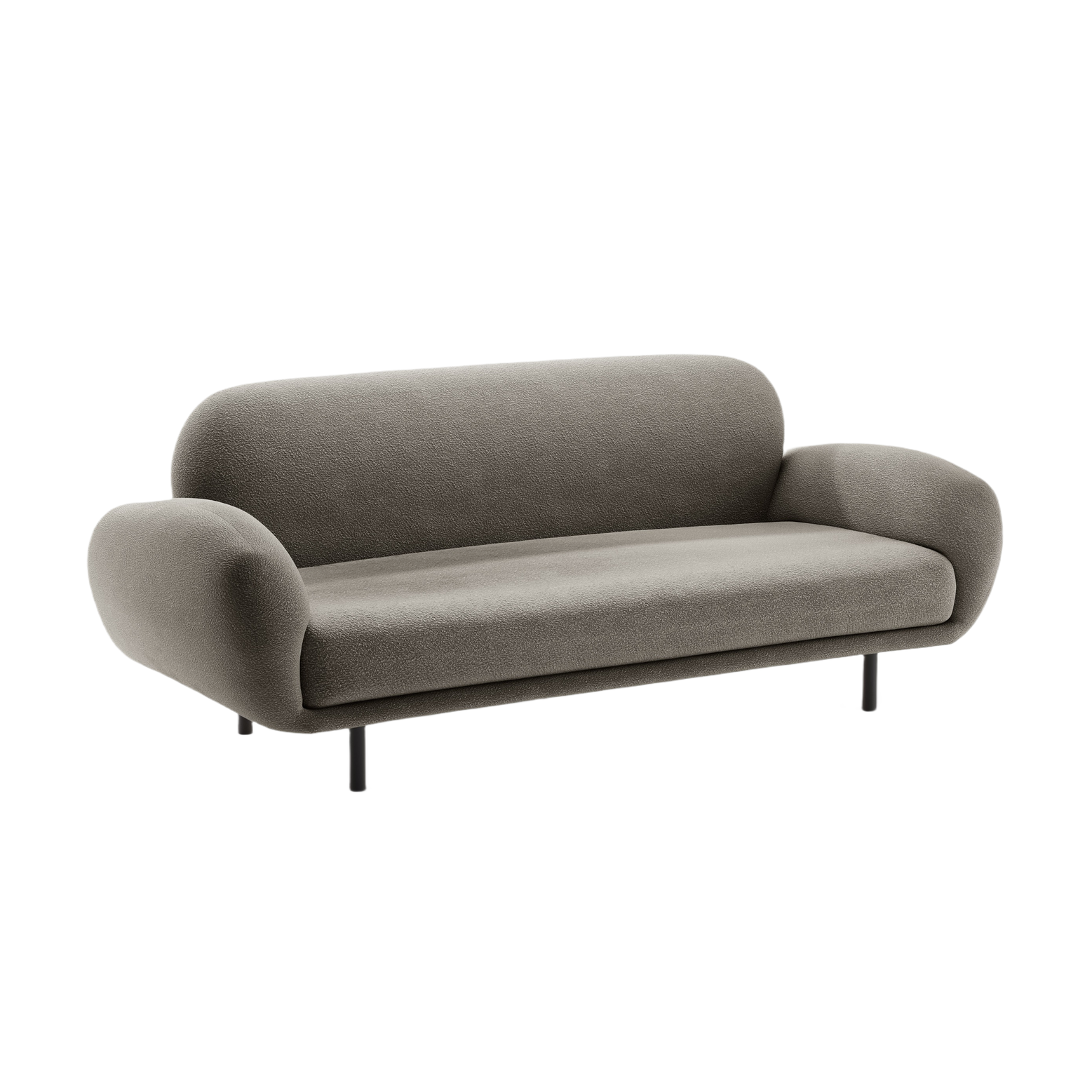 2.5-seater Sofa POPPY gray boucle