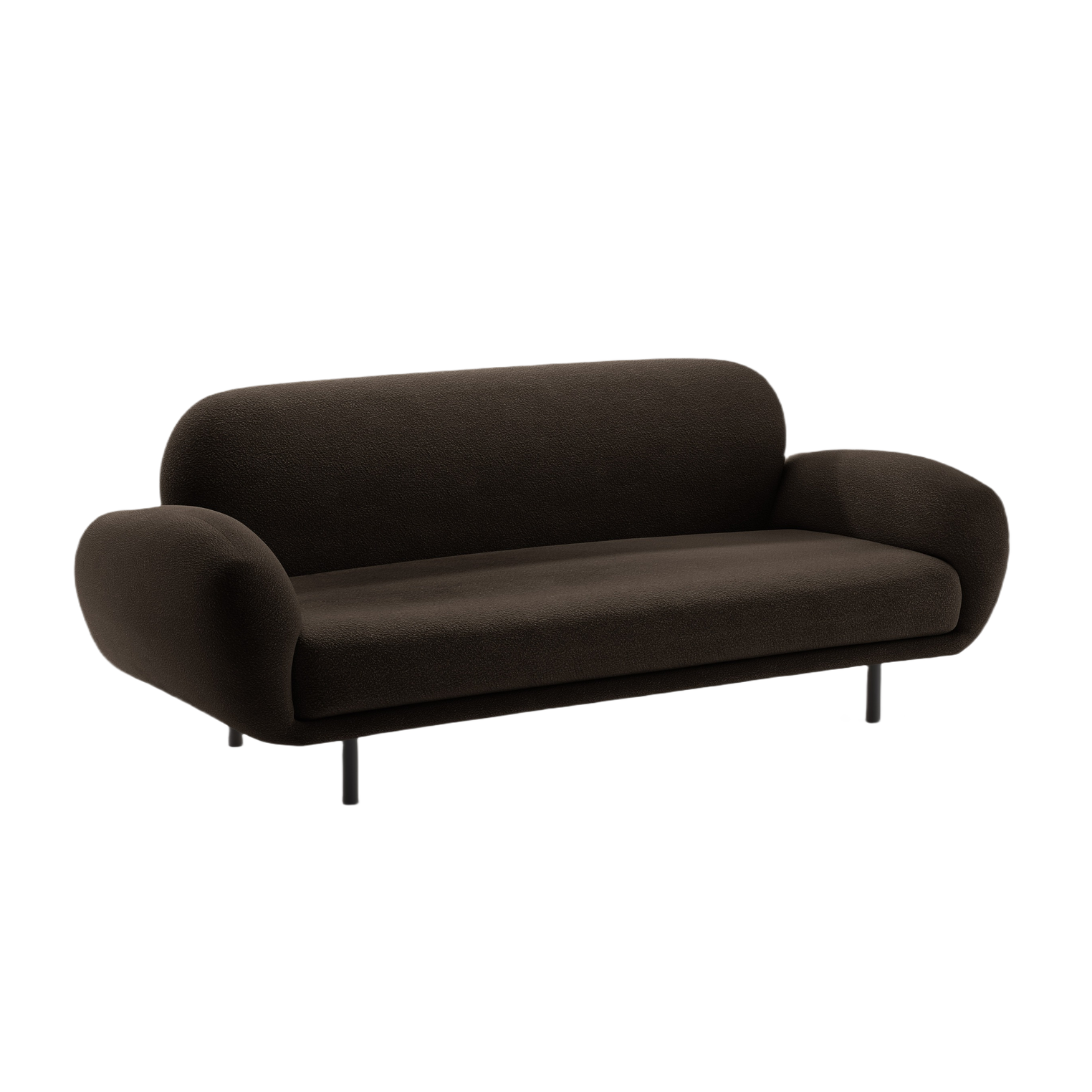 Sofa 2,5-zits POPPY bruin boucle