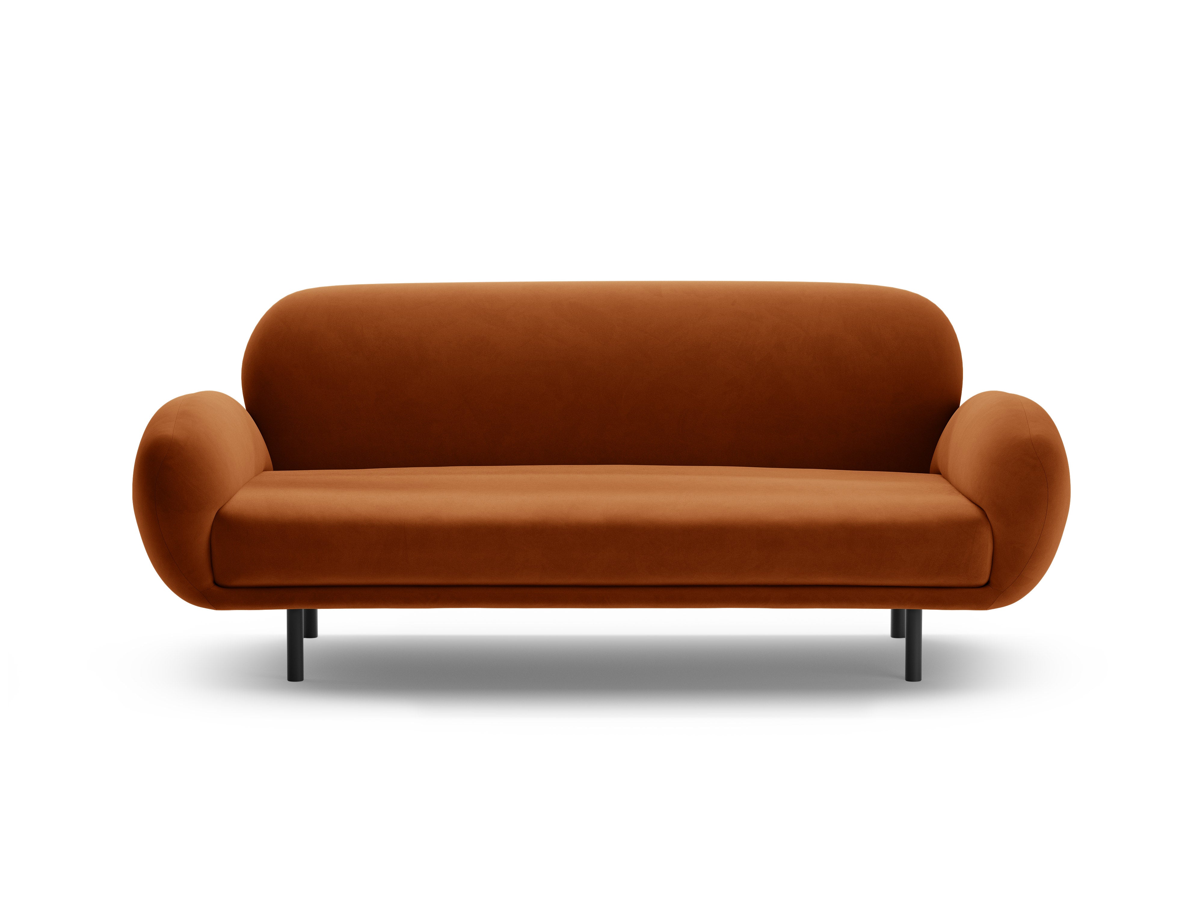 Sofa van fluweel 2,5-persoons POPPY terracotta