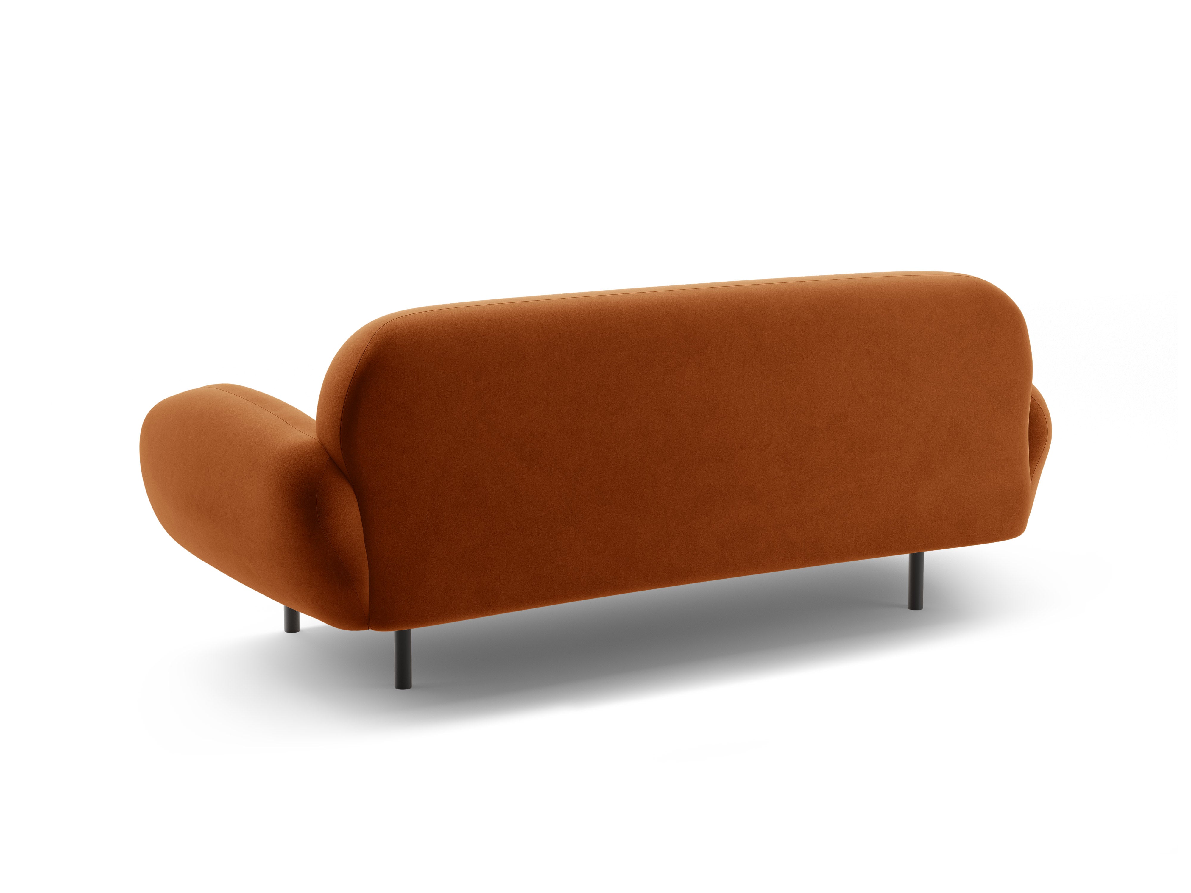 Sofa van fluweel 2,5-persoons POPPY terracotta