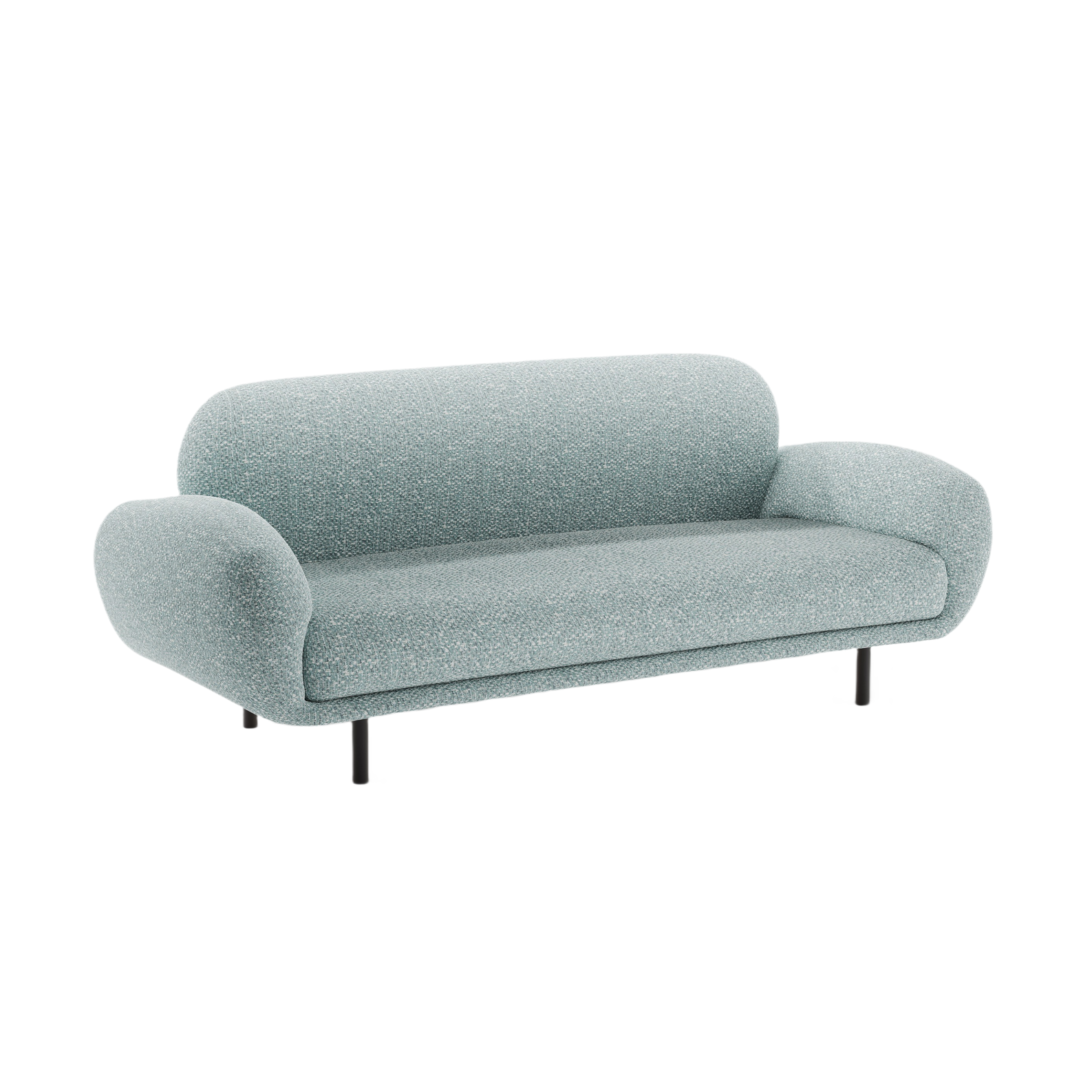 Sofa 2,5-zits POPPY gedempt blauw chenille