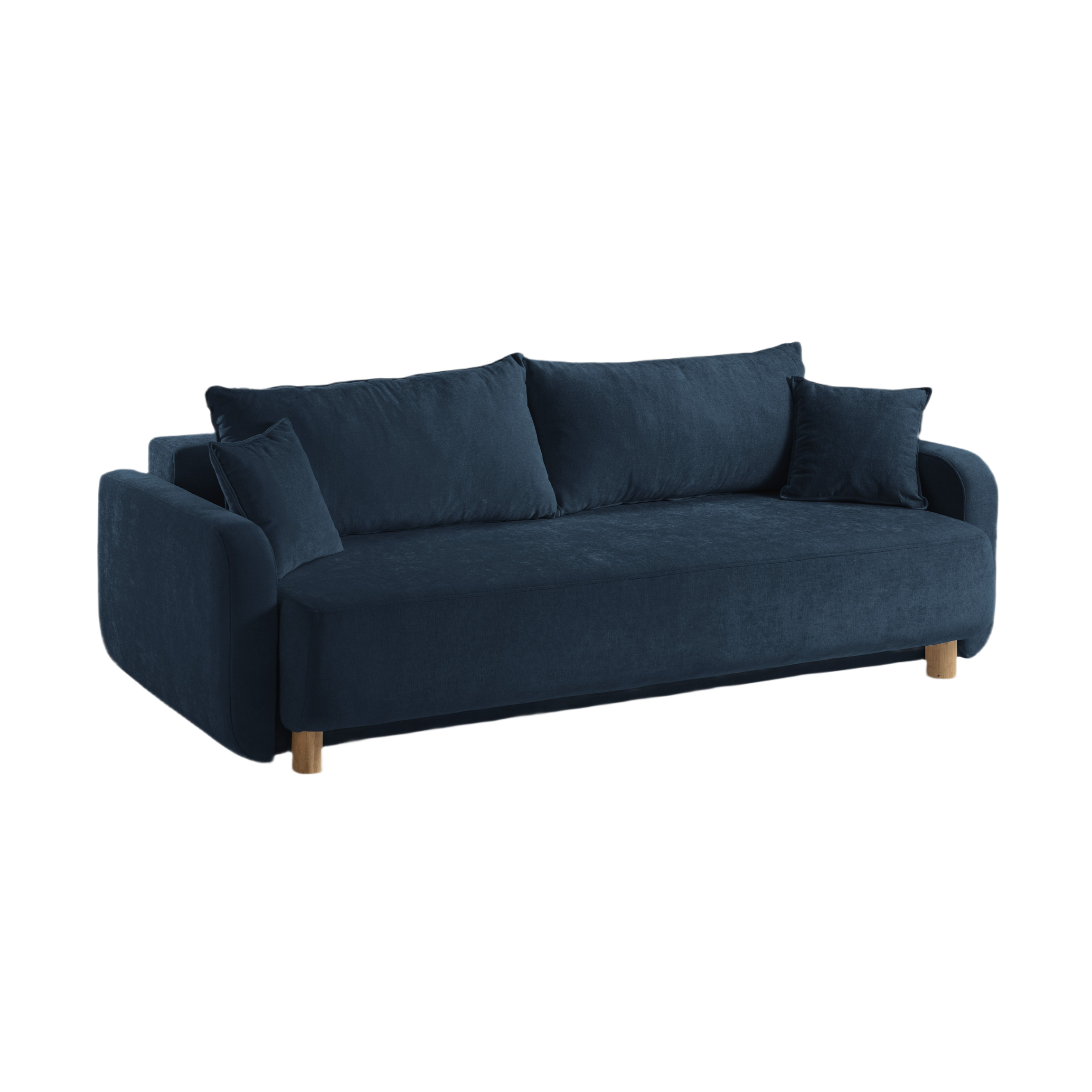 3-seater sofa with sleeping function ELEN navy chenille