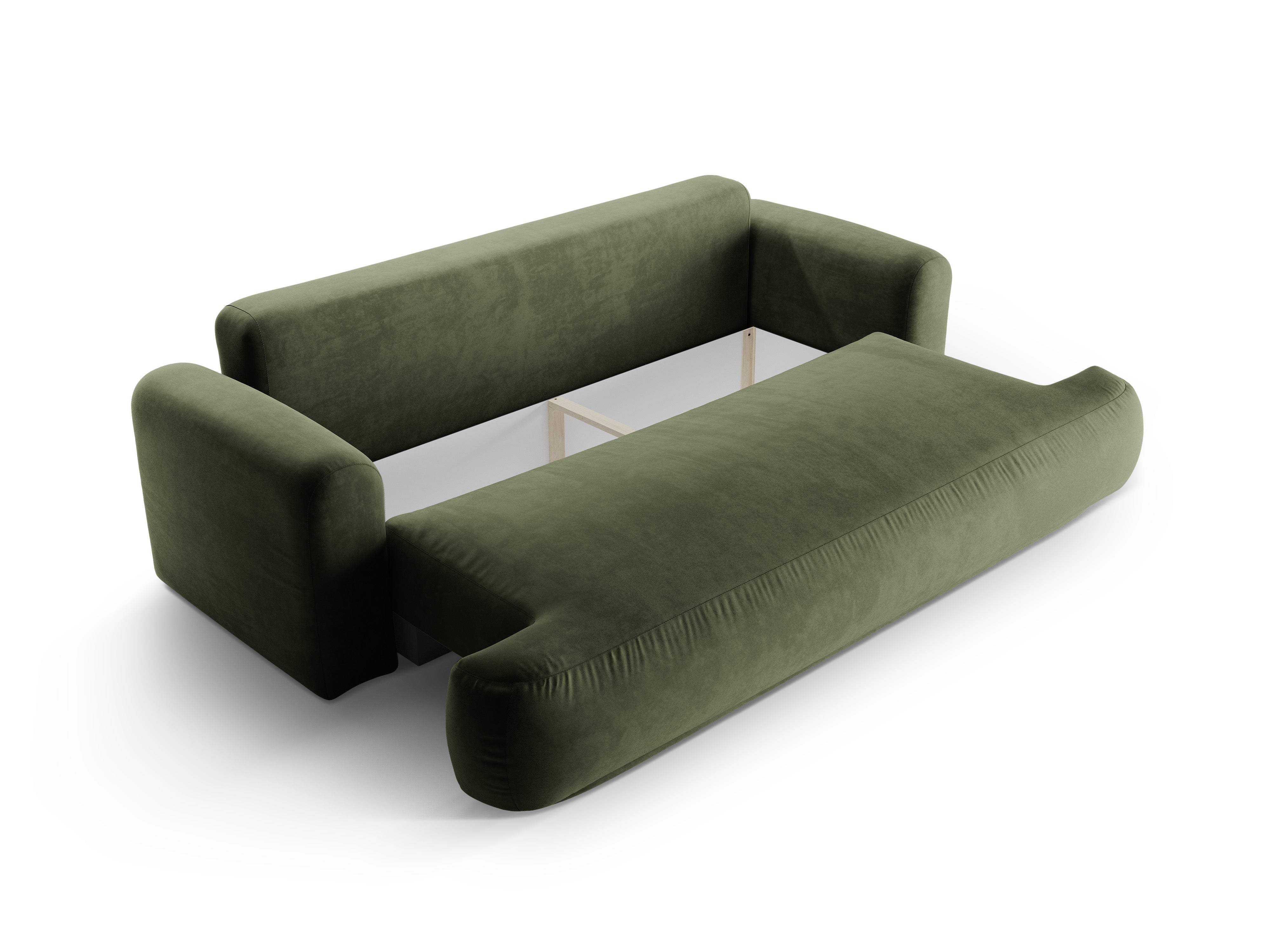 Samtsofa mit Ella Green Sleeping Function