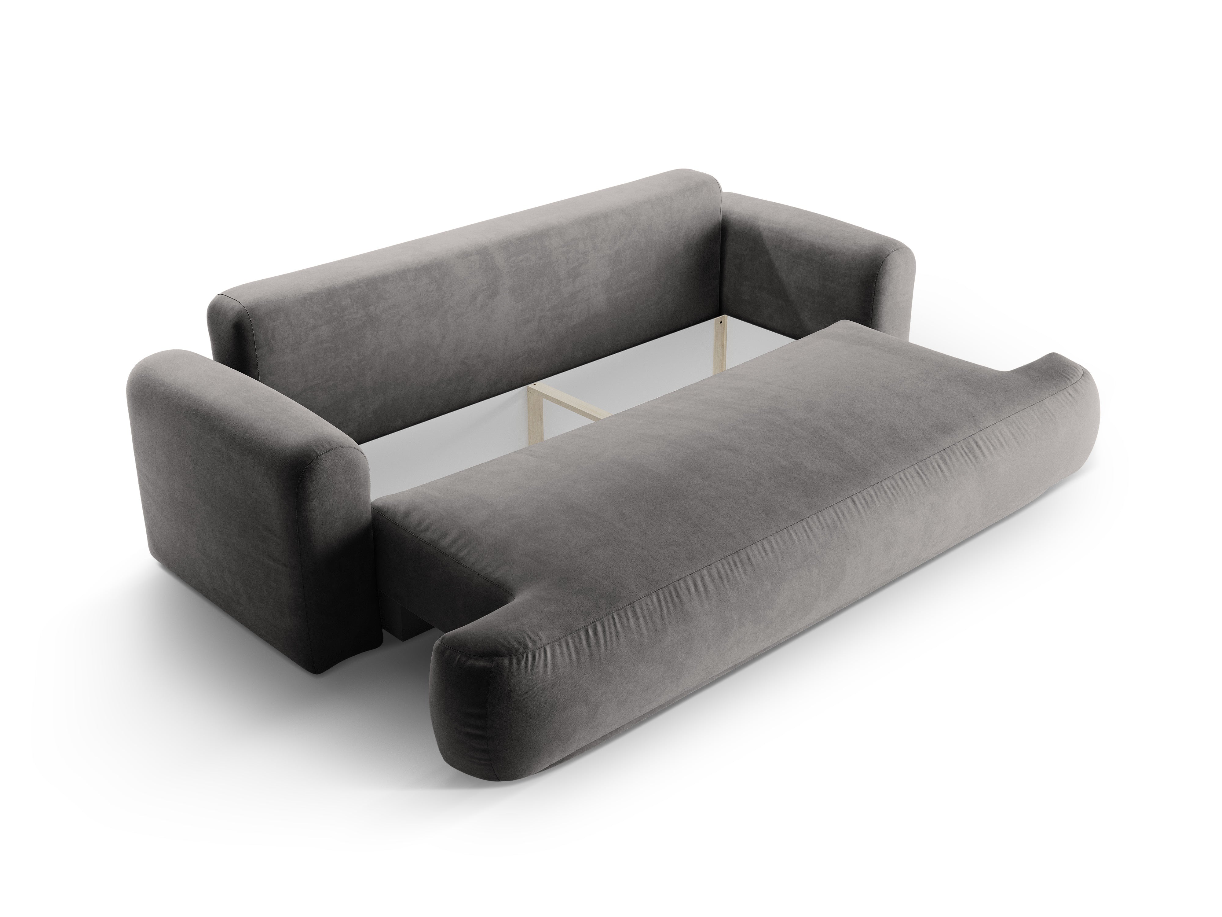Velvet sofa with Ella Gray sleeping function