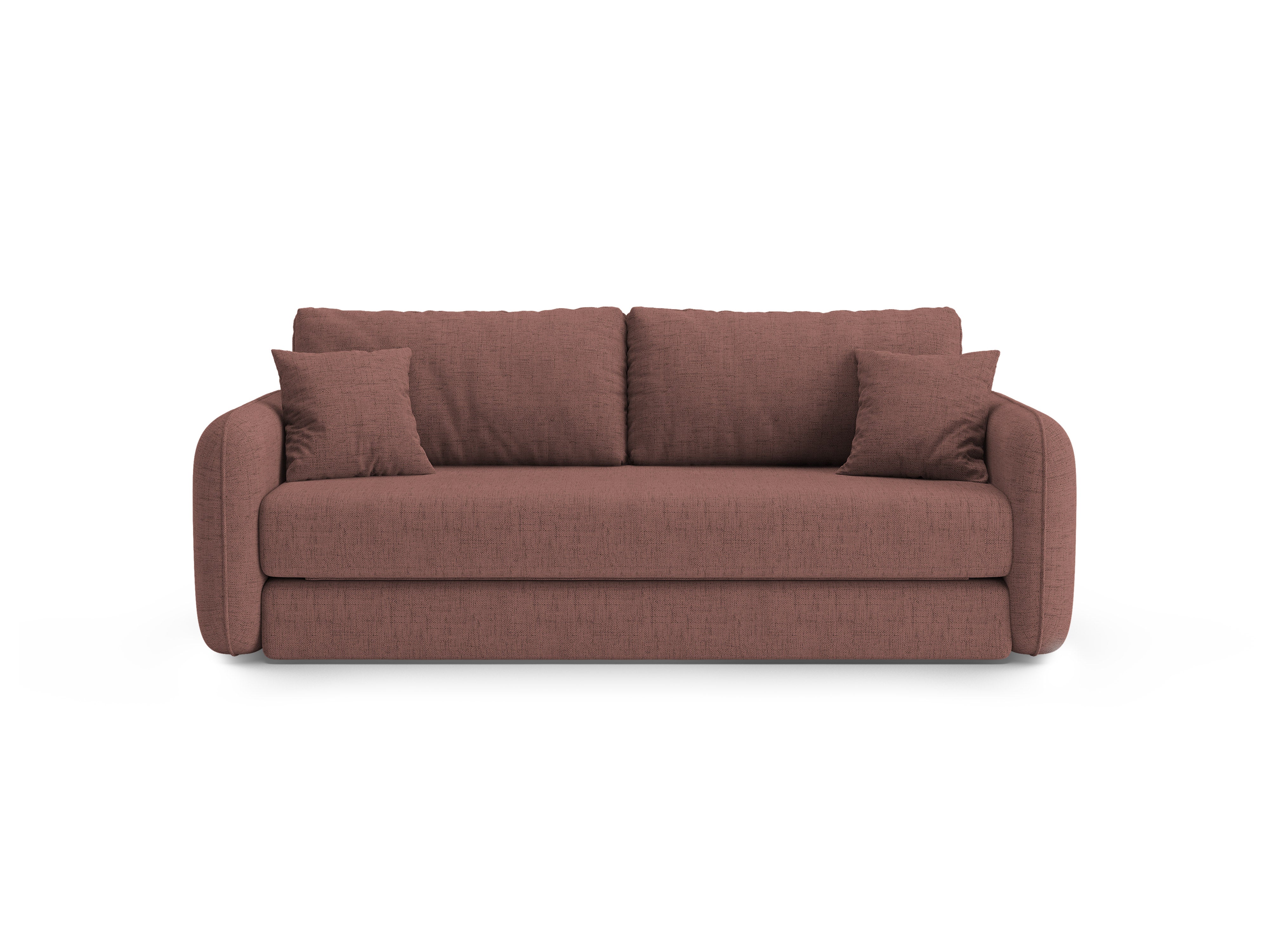 Sofa 3-zits met slaapfunctie DORMI donkerroze